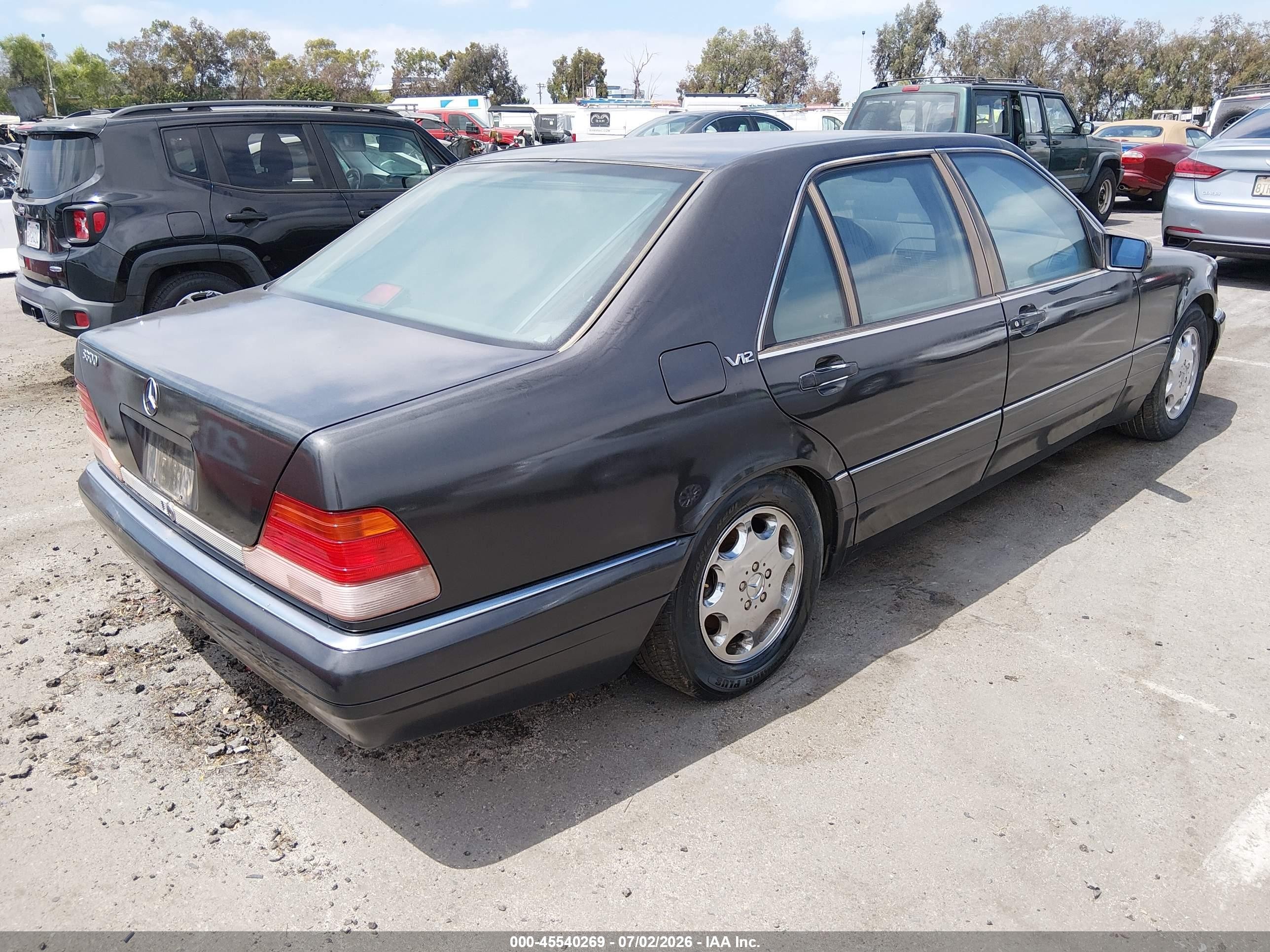 1995 Mercedes-benz S 600 Black vin: WDBGA57E7SA274057