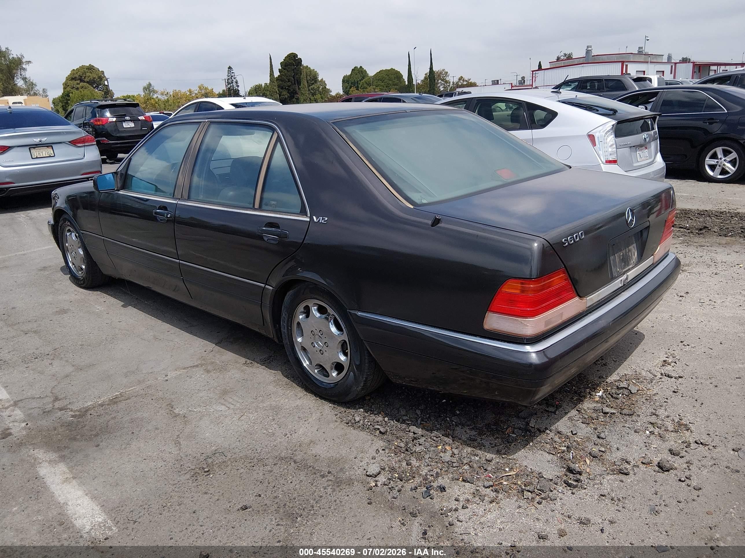 1995 Mercedes-benz S 600 Black vin: WDBGA57E7SA274057