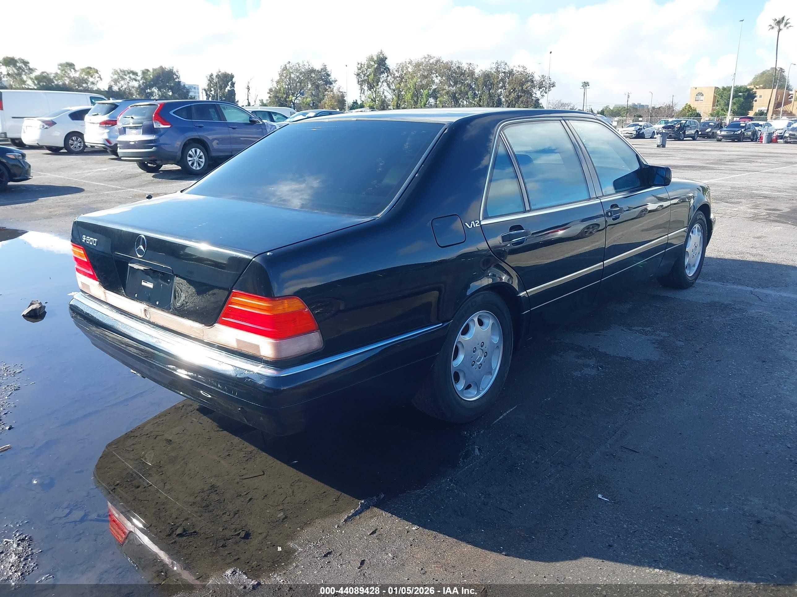 1995 Mercedes-benz S 600 Black vin: WDBGA57E9SA24983 