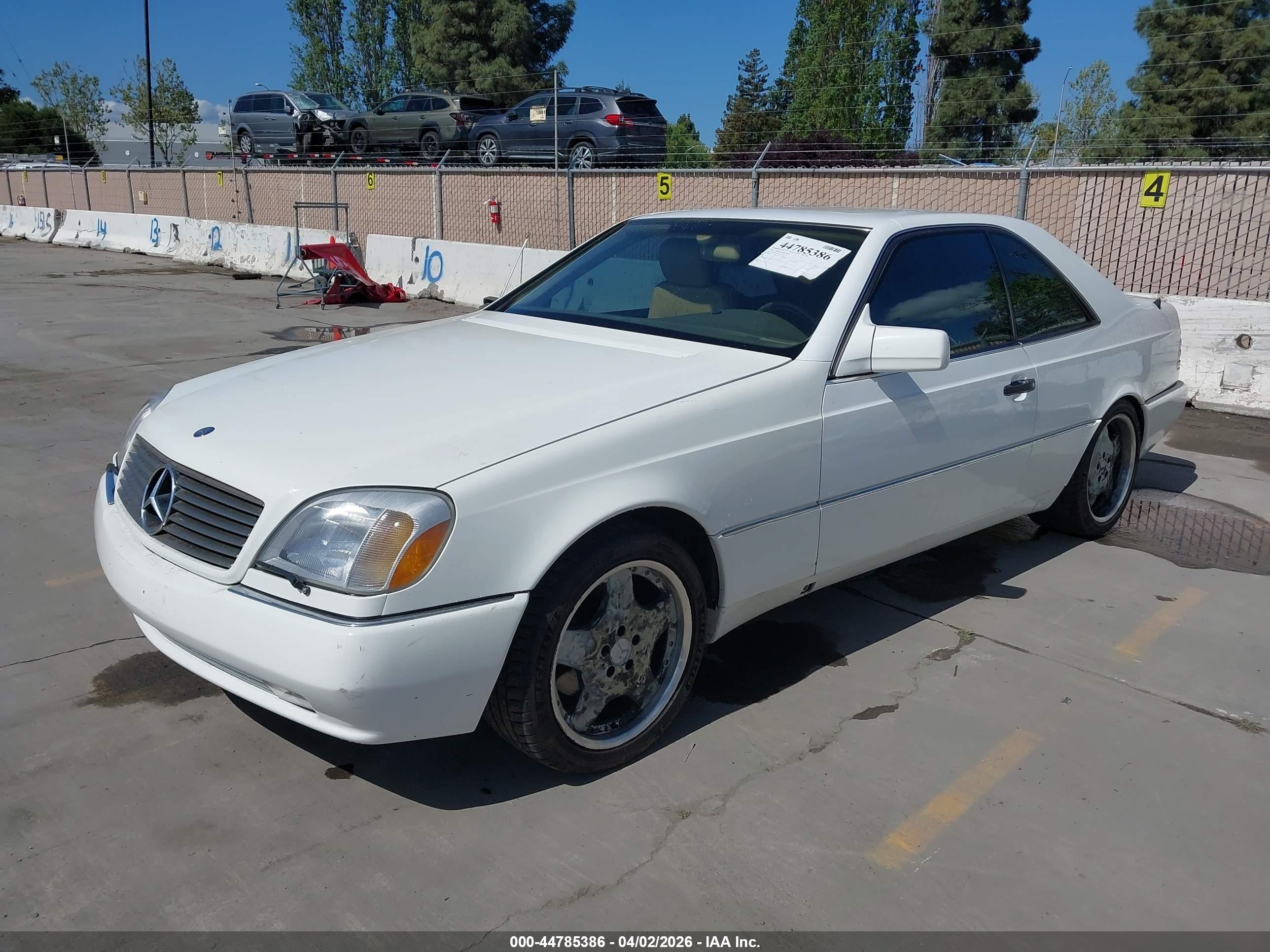 1995 Mercedes-benz S 500 White vin: WDBGA70E6SA212221
