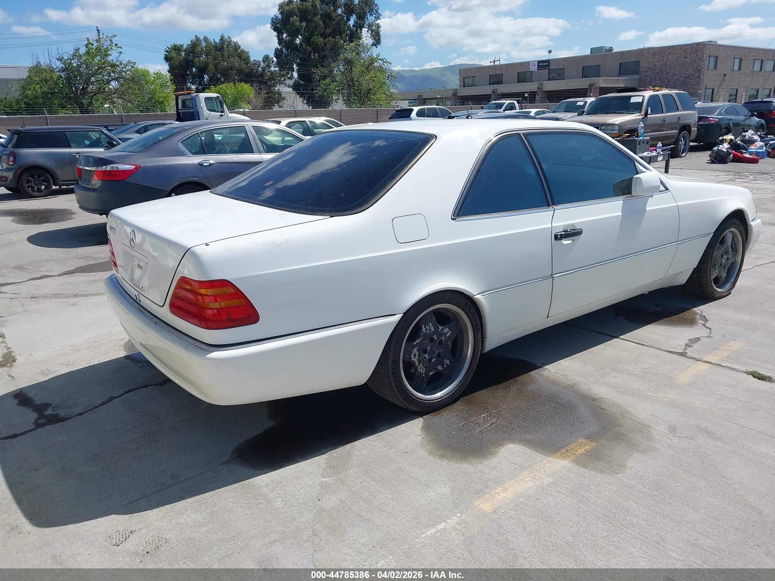 1995 Mercedes-benz S 500 White vin: WDBGA70E6SA212221