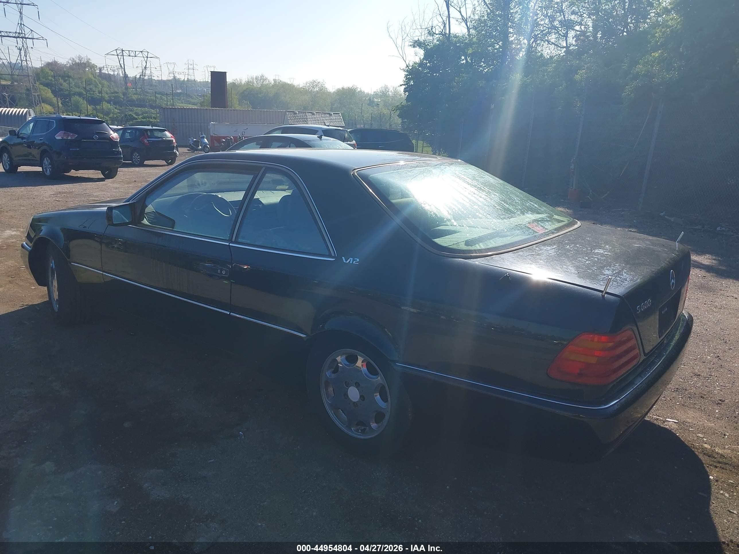 1995 Mercedes-benz S 600 Черный vin: WDBGA76E0SA218152