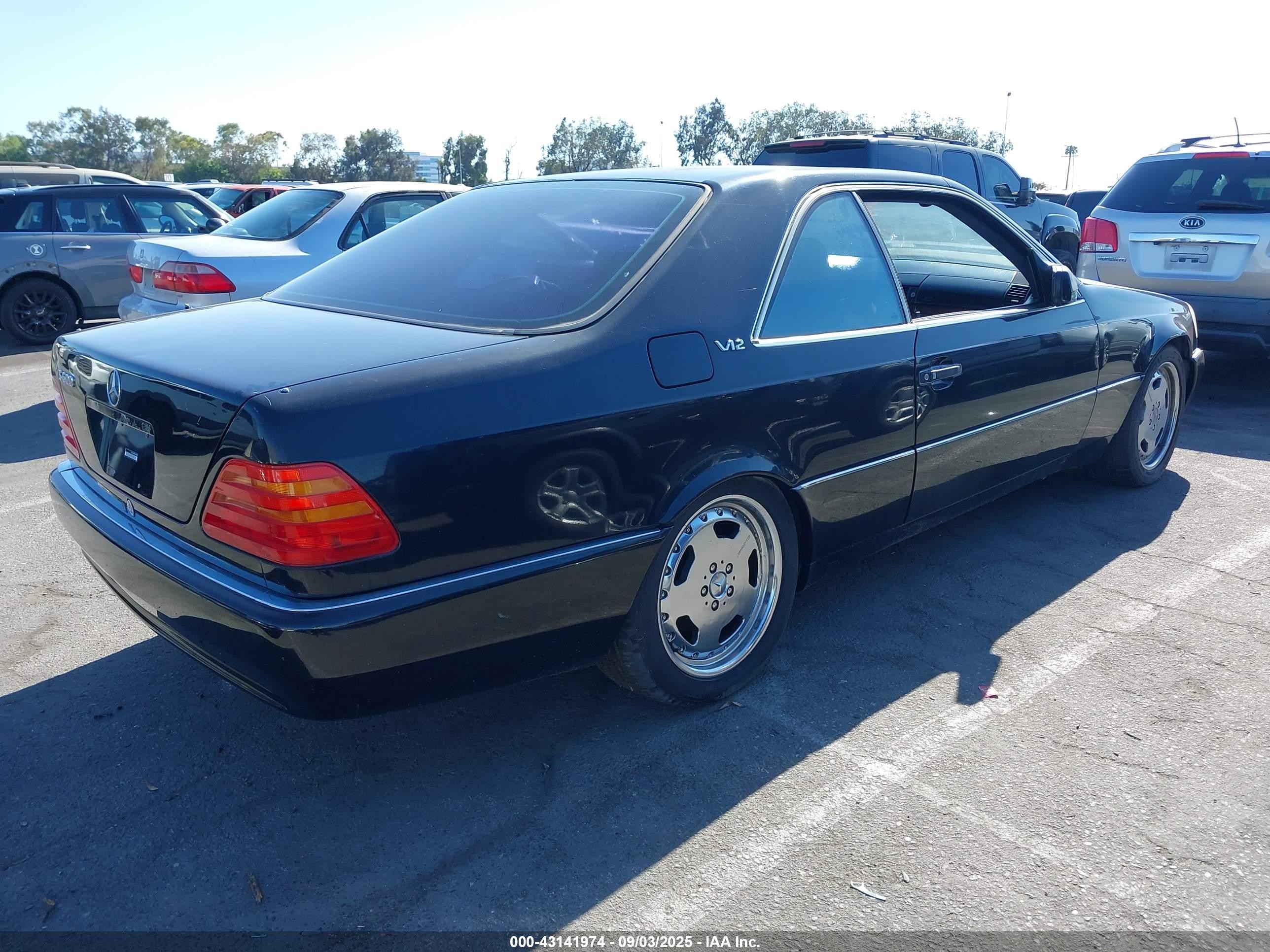 1994 Mercedes-benz S 600 Black vin: WDBGA76E9RA146359