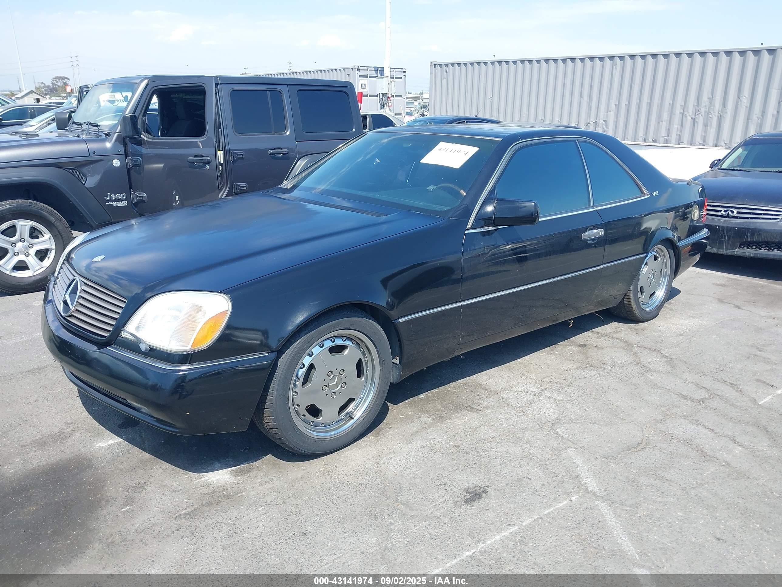 1994 Mercedes-benz S 600 Black vin: WDBGA76E9RA146359