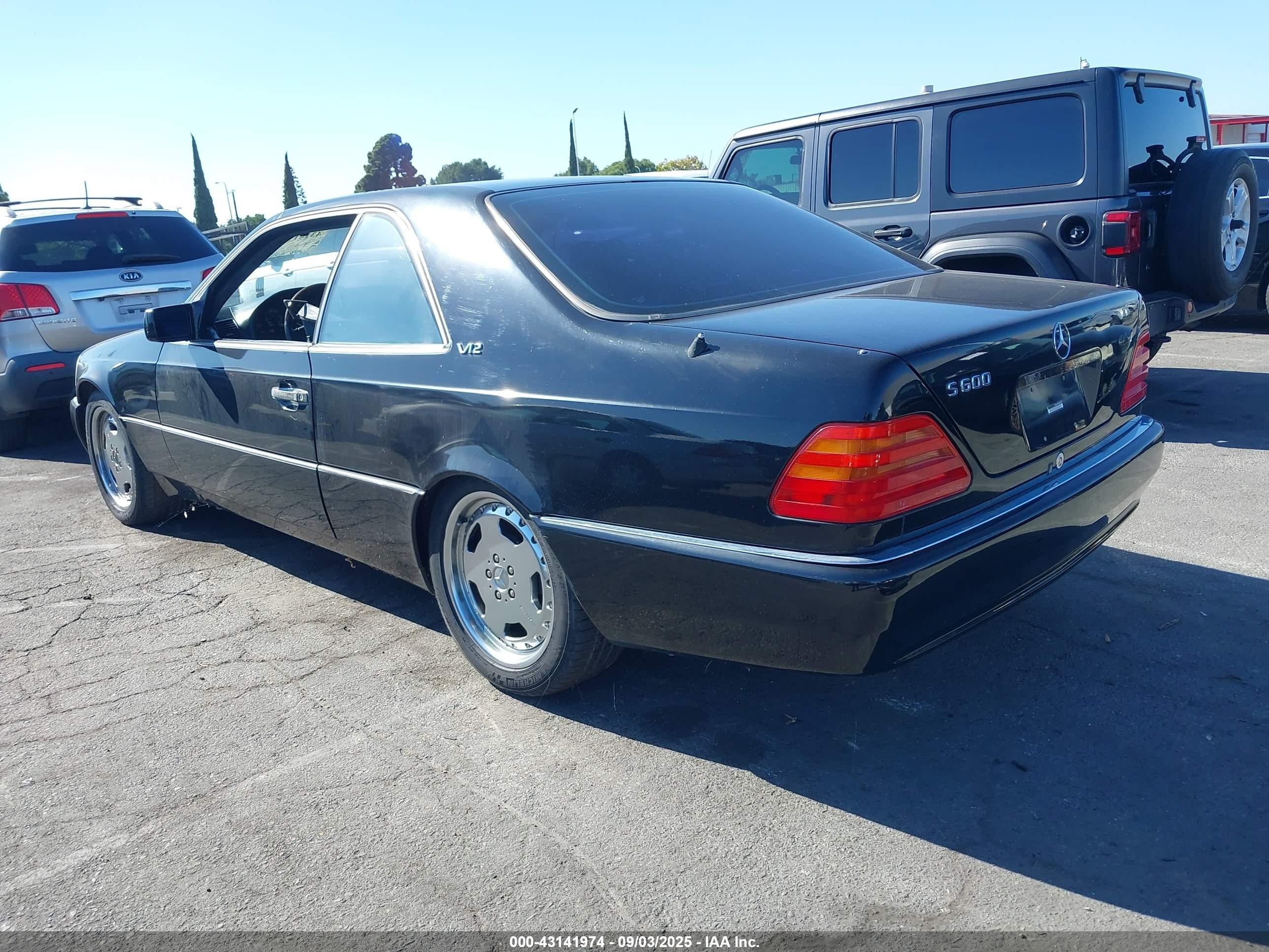 1994 Mercedes-benz S 600 Black vin: WDBGA76E9RA146359