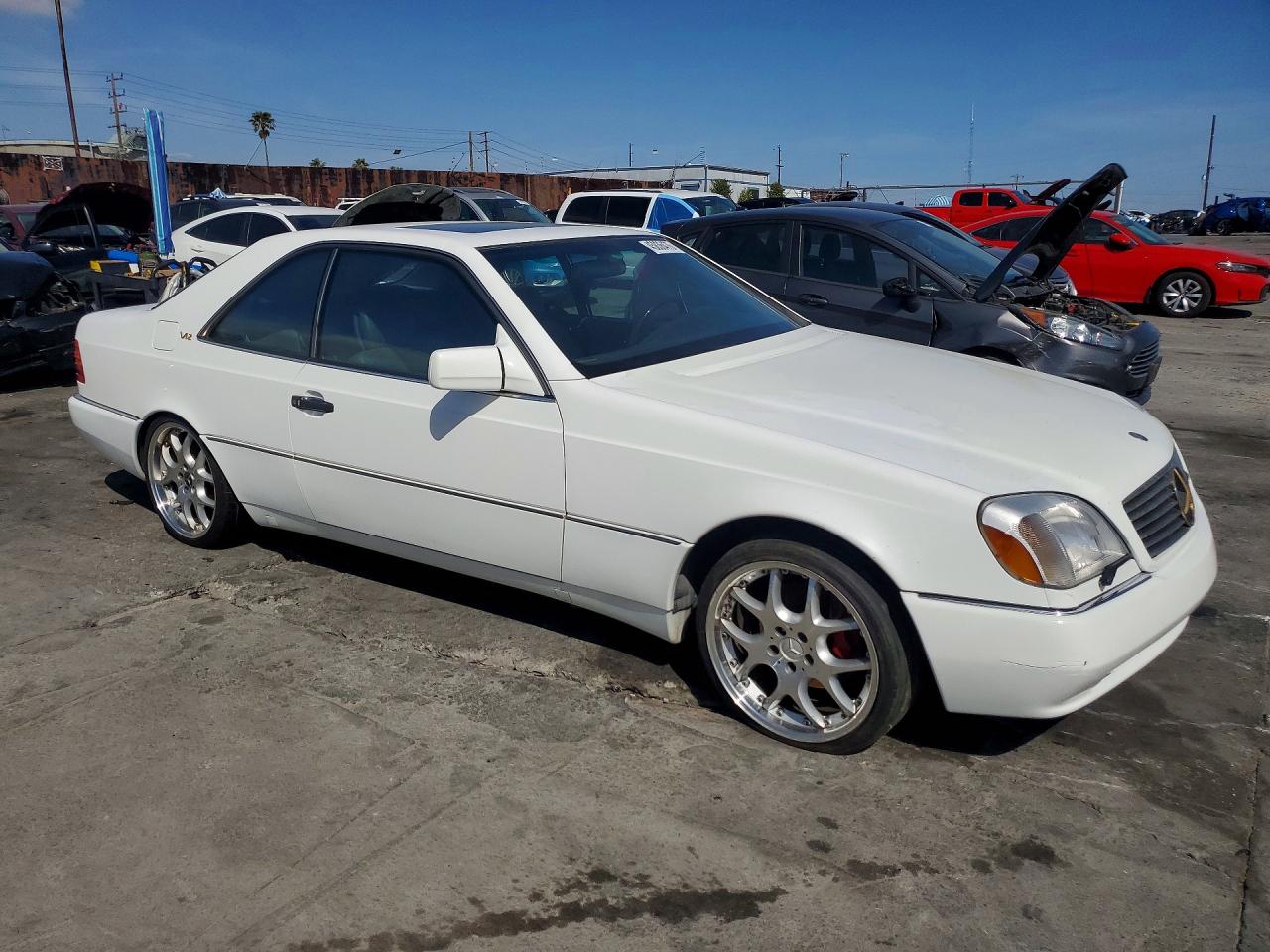 1995 Mercedes-benz S 600 White vin: WDBGA76E9SA203861