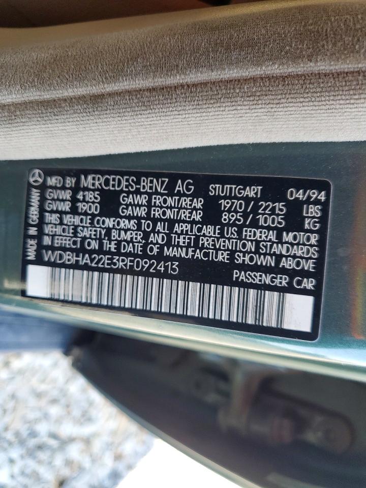 1994 Mercedes-benz C 220 Green vin: WDBHA22E3RF092413