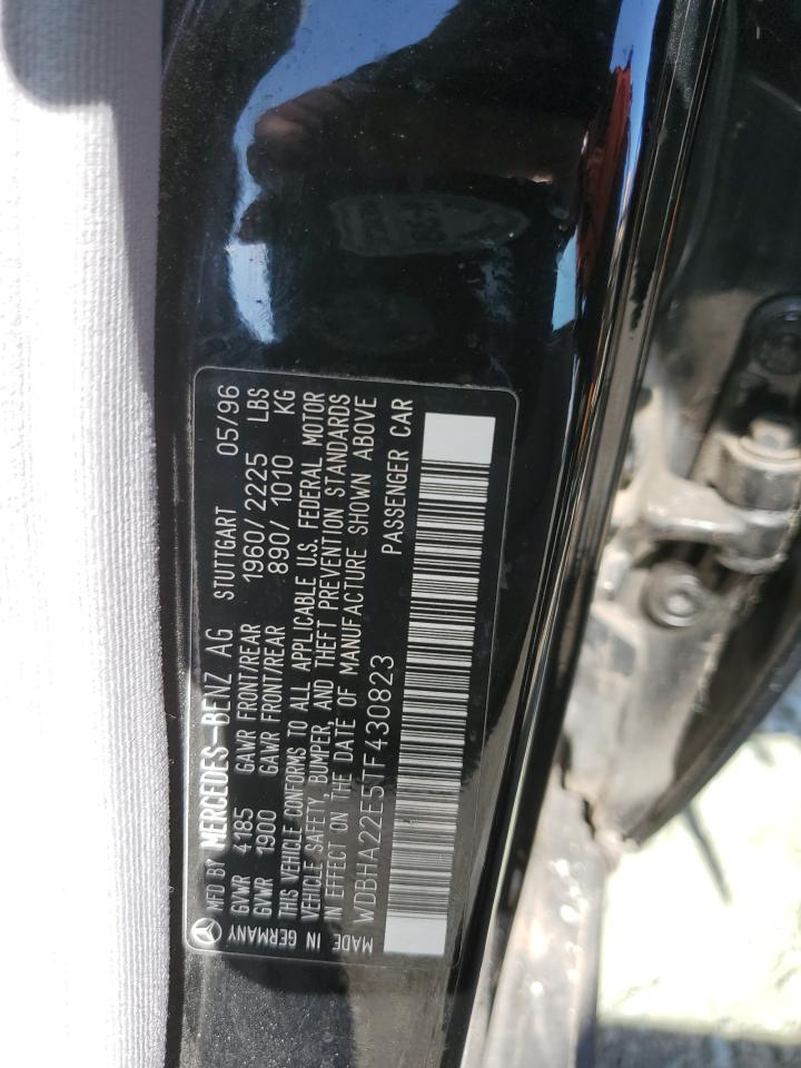 1996 Mercedes-benz C 220 Black vin: WDBHA22E5TF430823