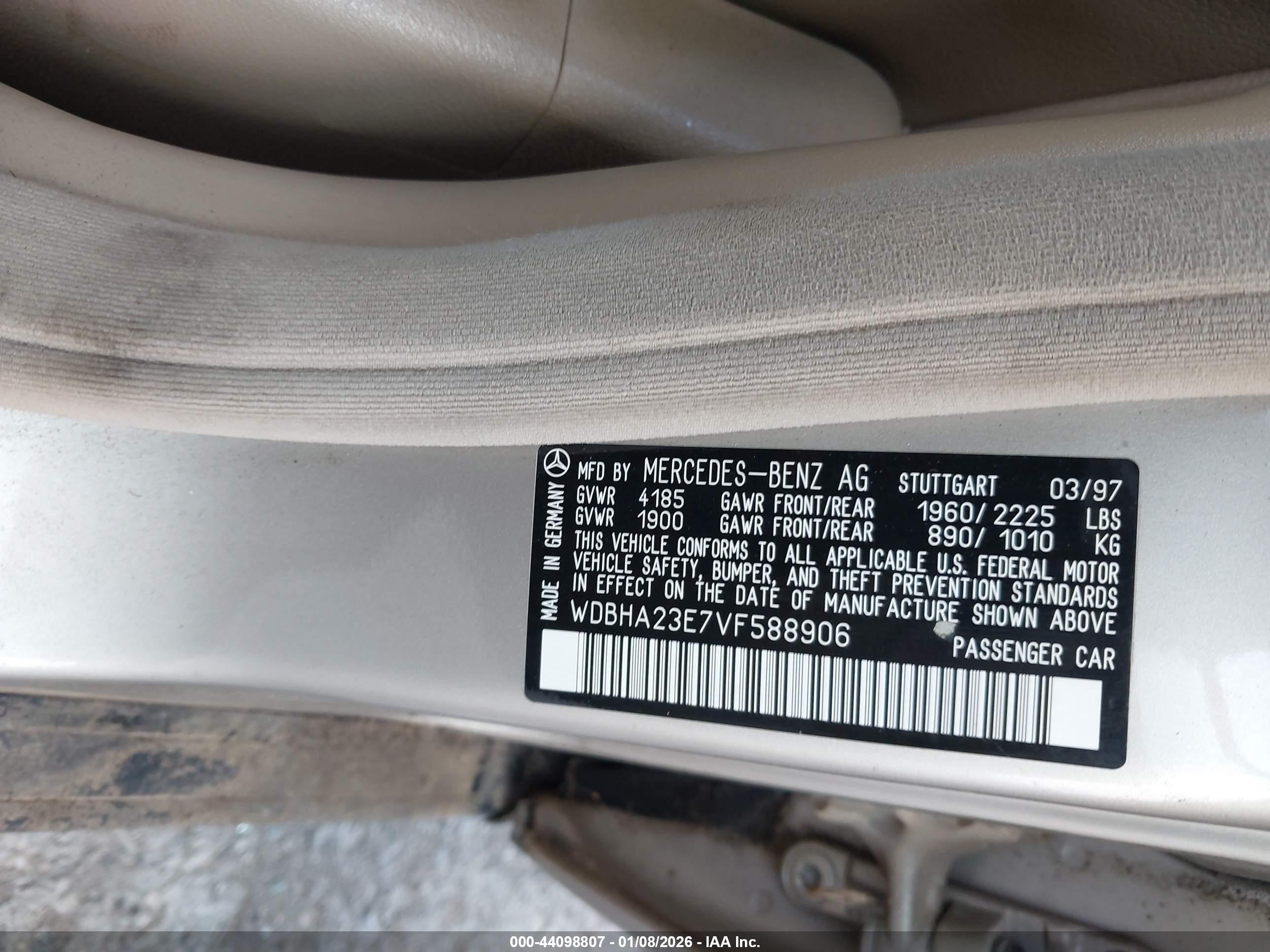 1997 Mercedes-benz C 230   Champagne vin: WDBHA23E7VF588906