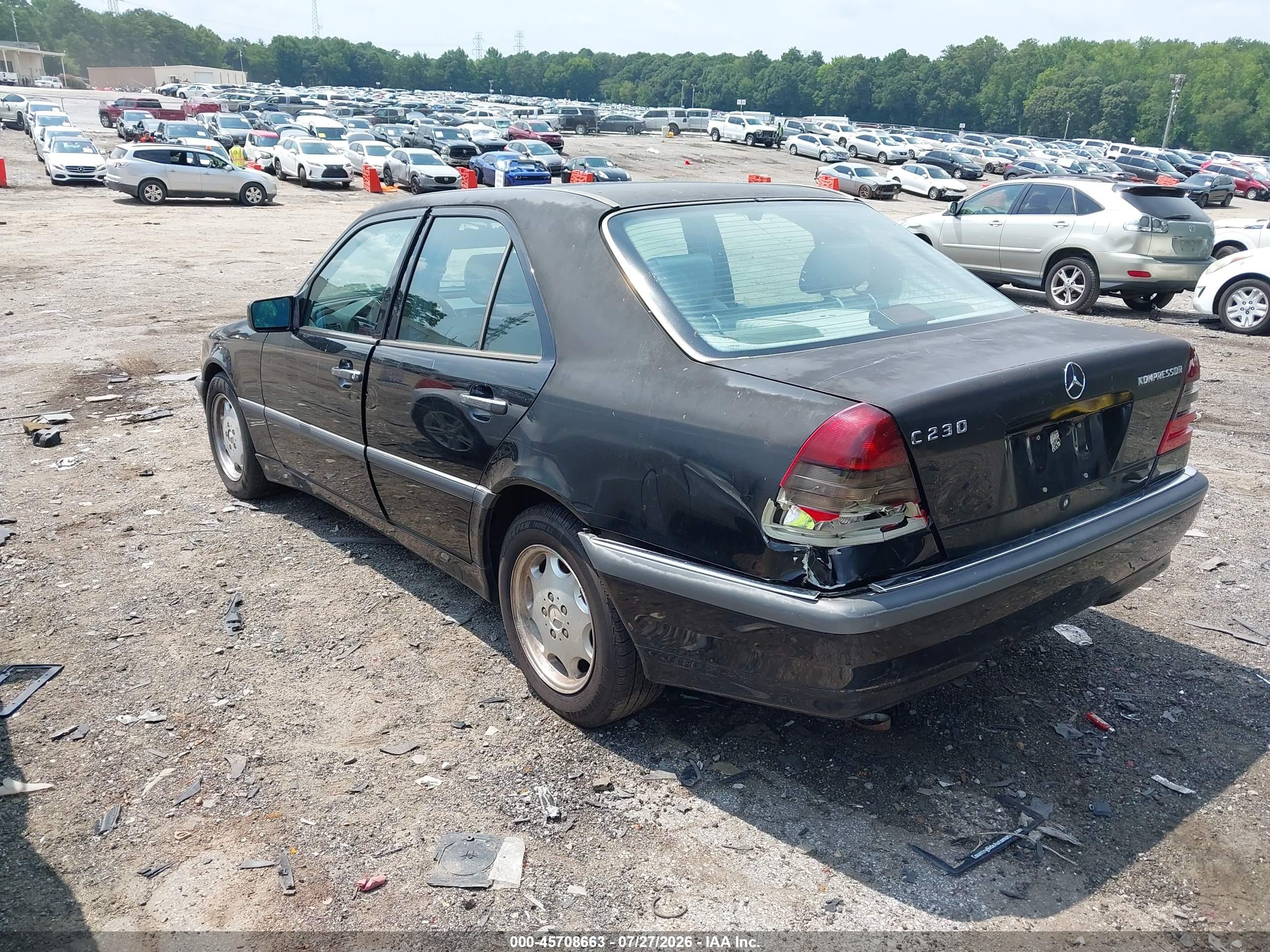 1999 Mercedes-benz C 230 Kompressor Черный vin: WDBHA24G1XA666533