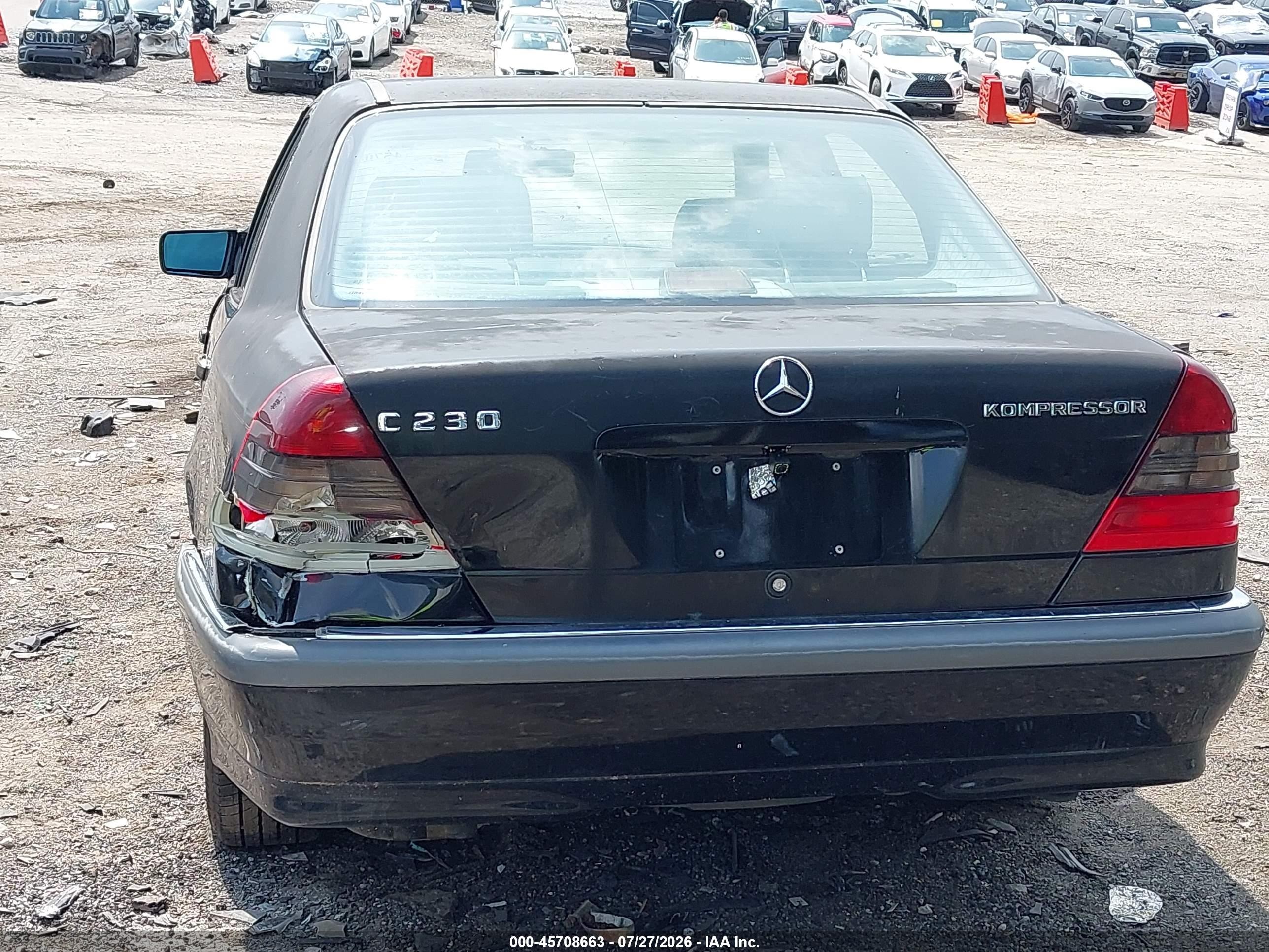 1999 Mercedes-benz C 230 Kompressor Черный vin: WDBHA24G1XA666533