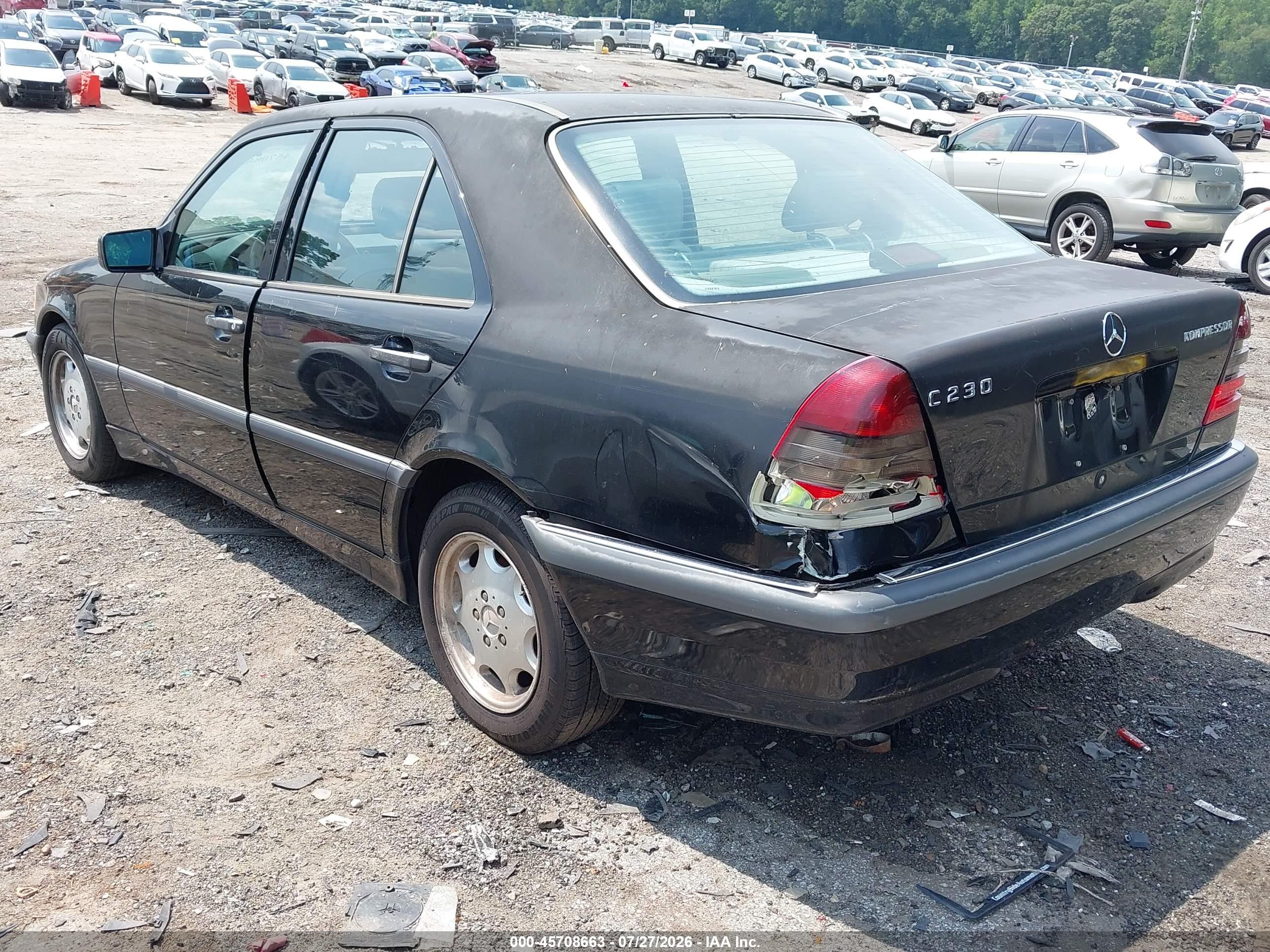 1999 Mercedes-benz C 230 Kompressor Черный vin: WDBHA24G1XA666533