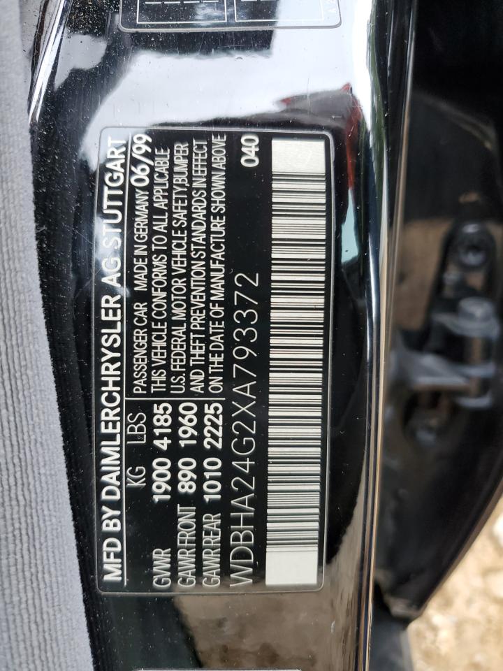 1999 Mercedes-benz C 230 Black vin: WDBHA24G2XA793372