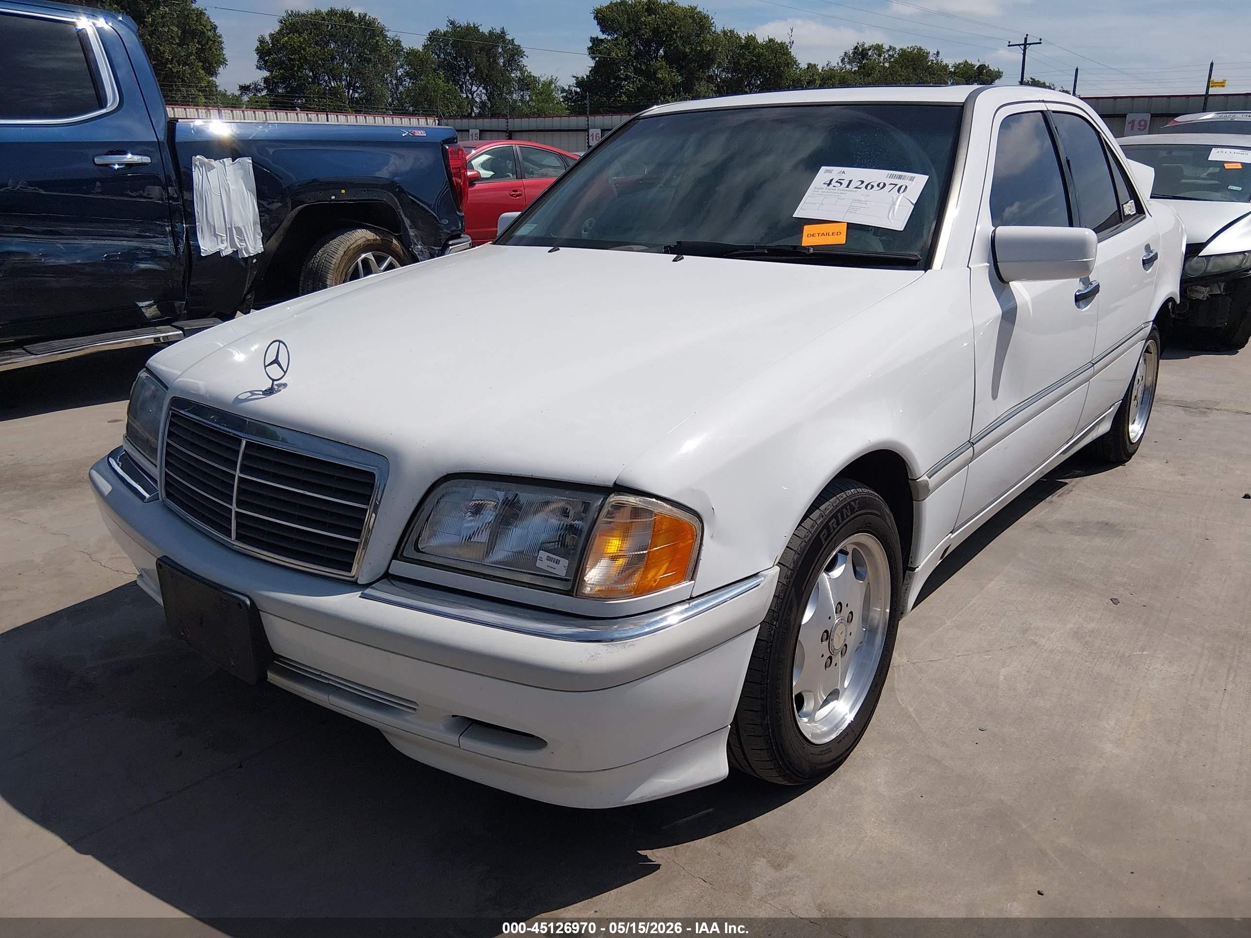 1999 Mercedes-benz C 230 Kompressor White vin: WDBHA24G9XA705823