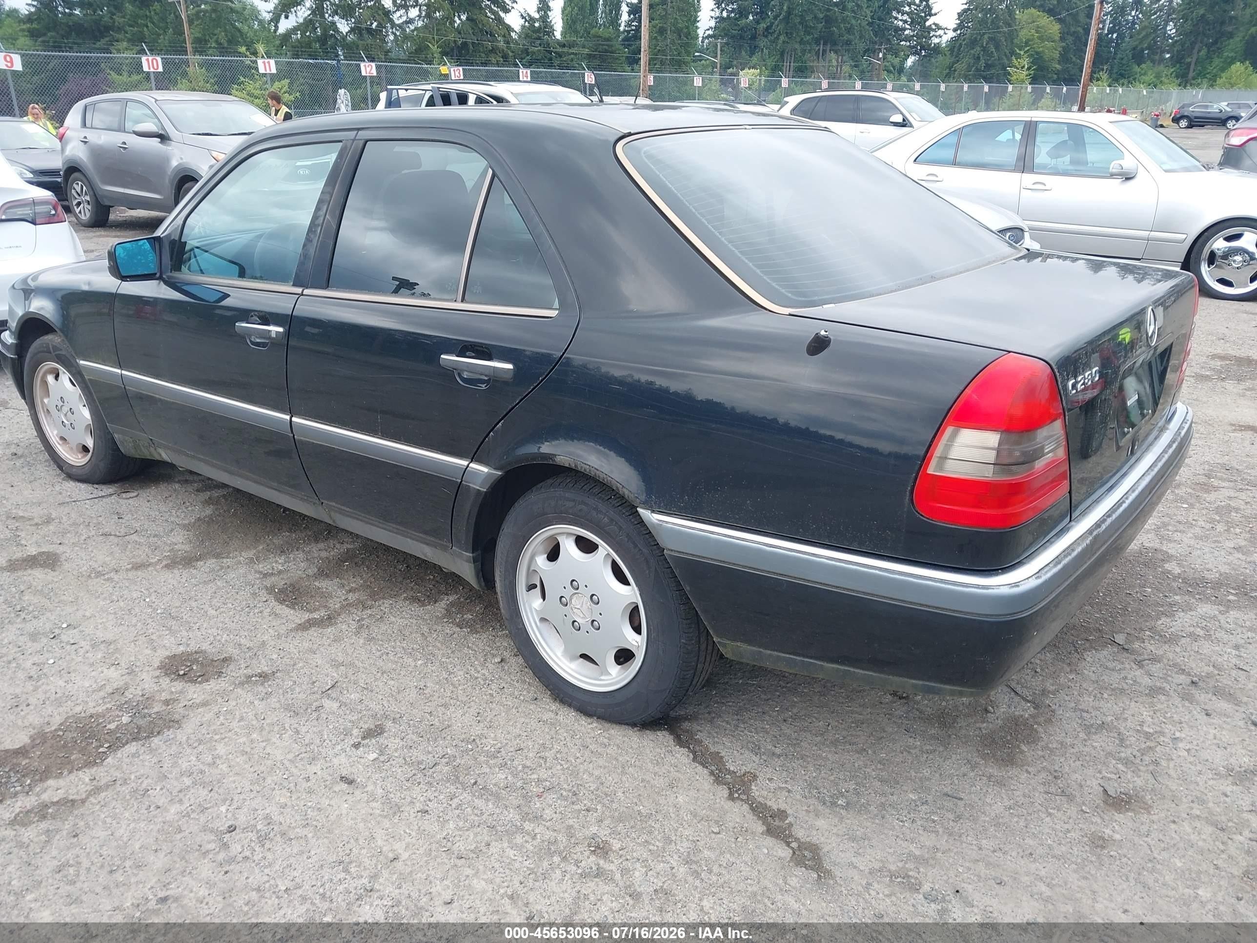 1997 Mercedes-benz C 280   Black vin: WDBHA28E2VF503883
