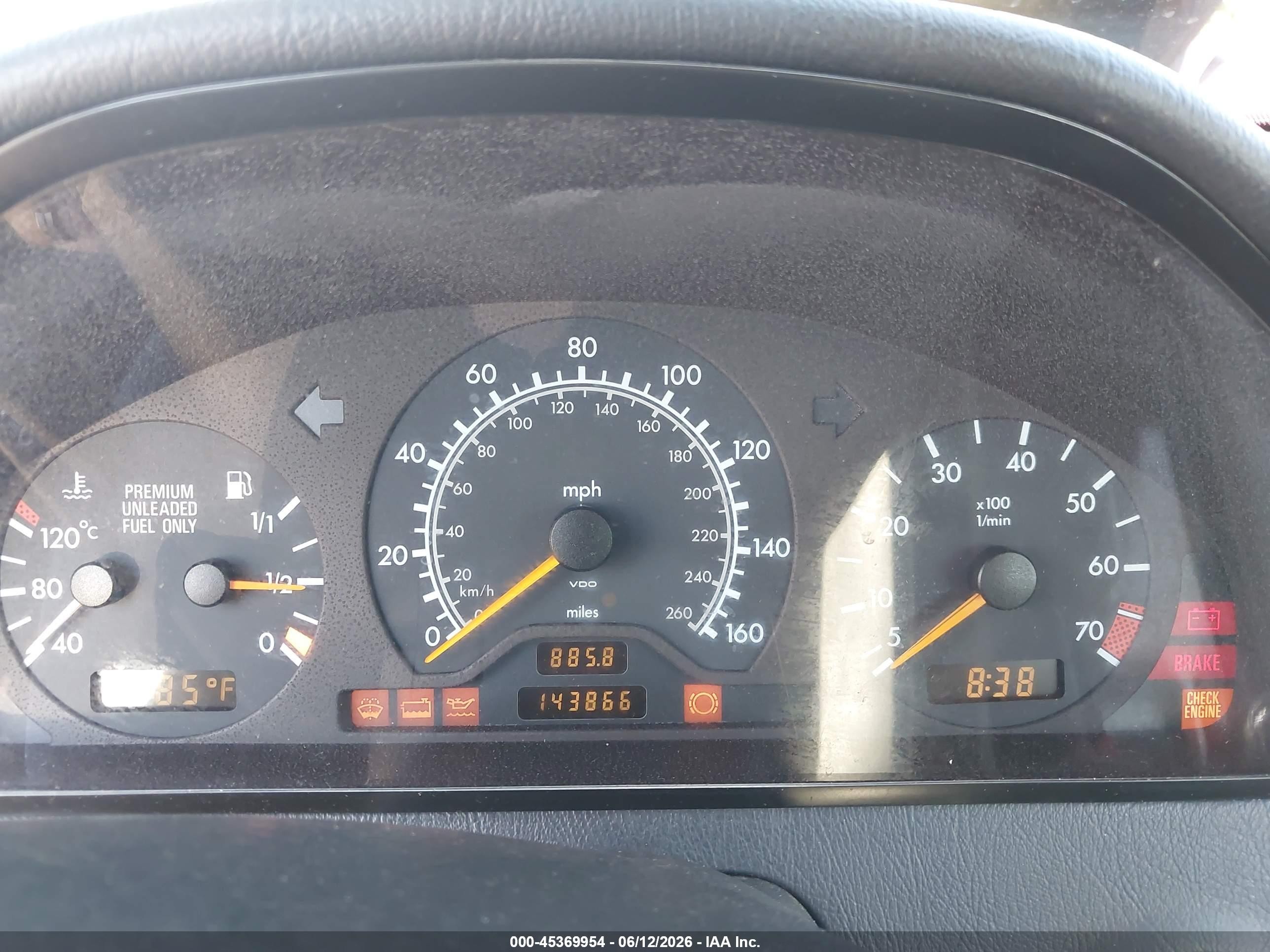 1997 Mercedes-benz C 280   White vin: WDBHA28E9VA510567