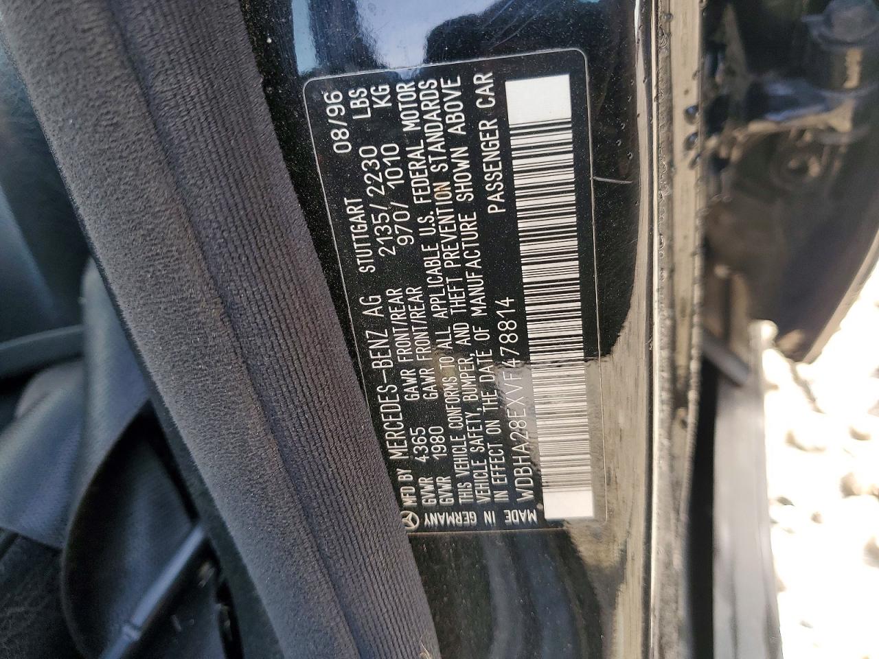 1997 Mercedes-benz C 280 Black vin: WDBHA28EXVF478814