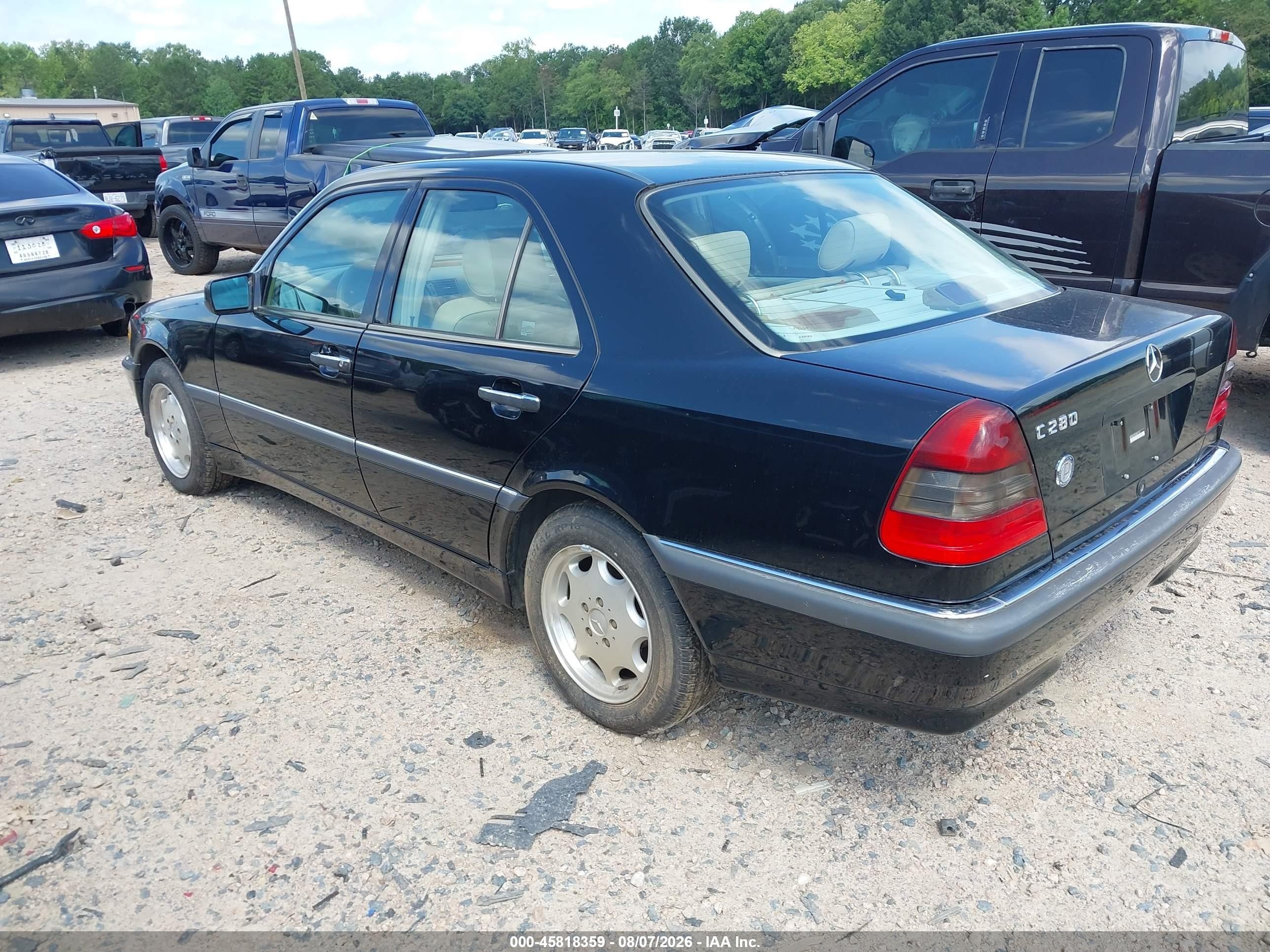1999 Mercedes-benz C 280   Black vin: WDBHA29G0XA801333