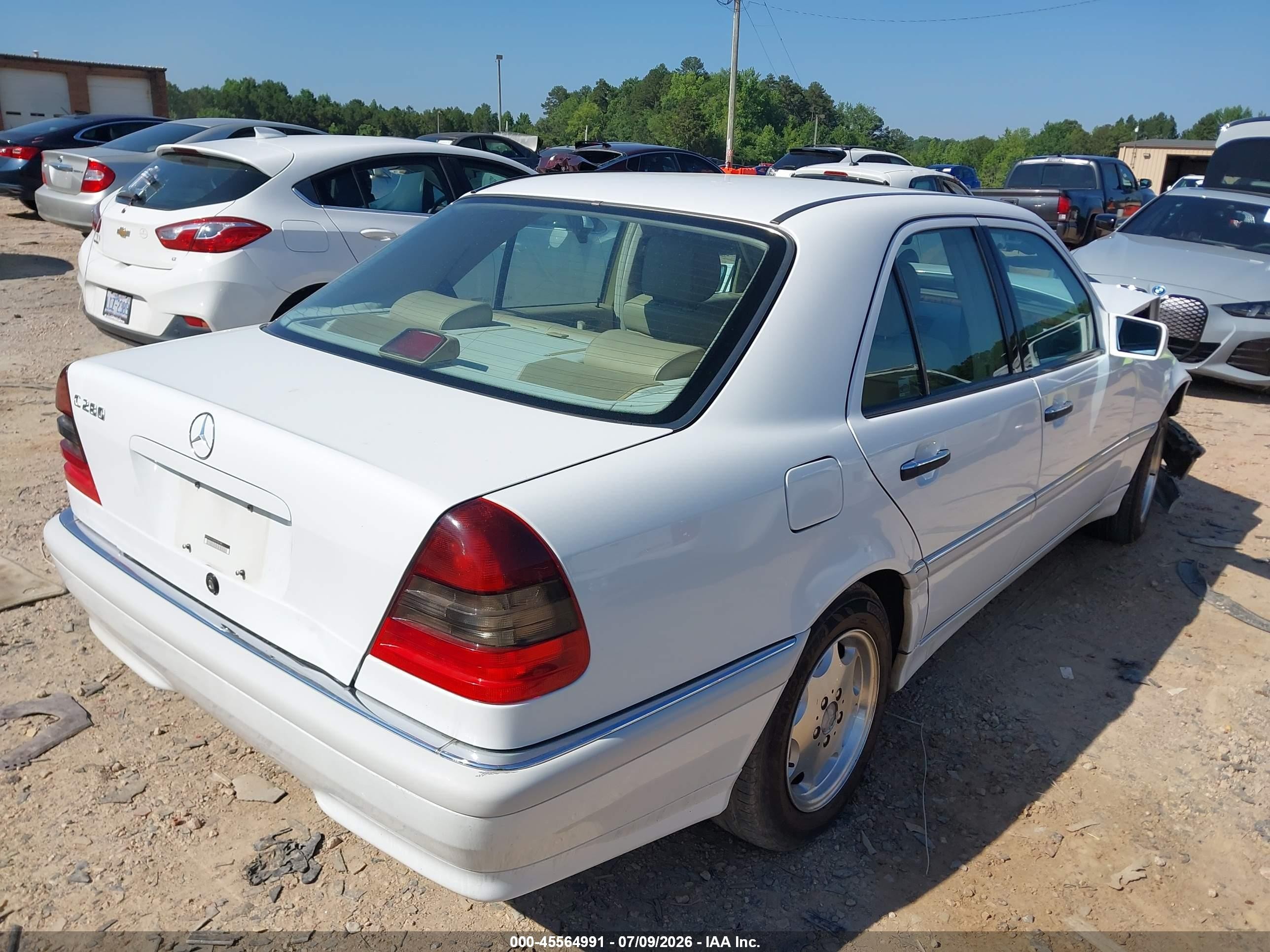 1999 Mercedes-benz C 280   Белый vin: WDBHA29G8XA760188