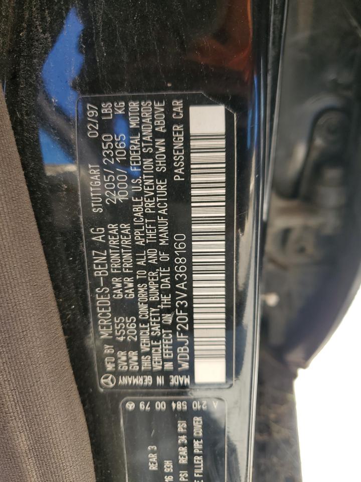 1997 Mercedes-benz E 300d Black vin: WDBJF20F3VA368160