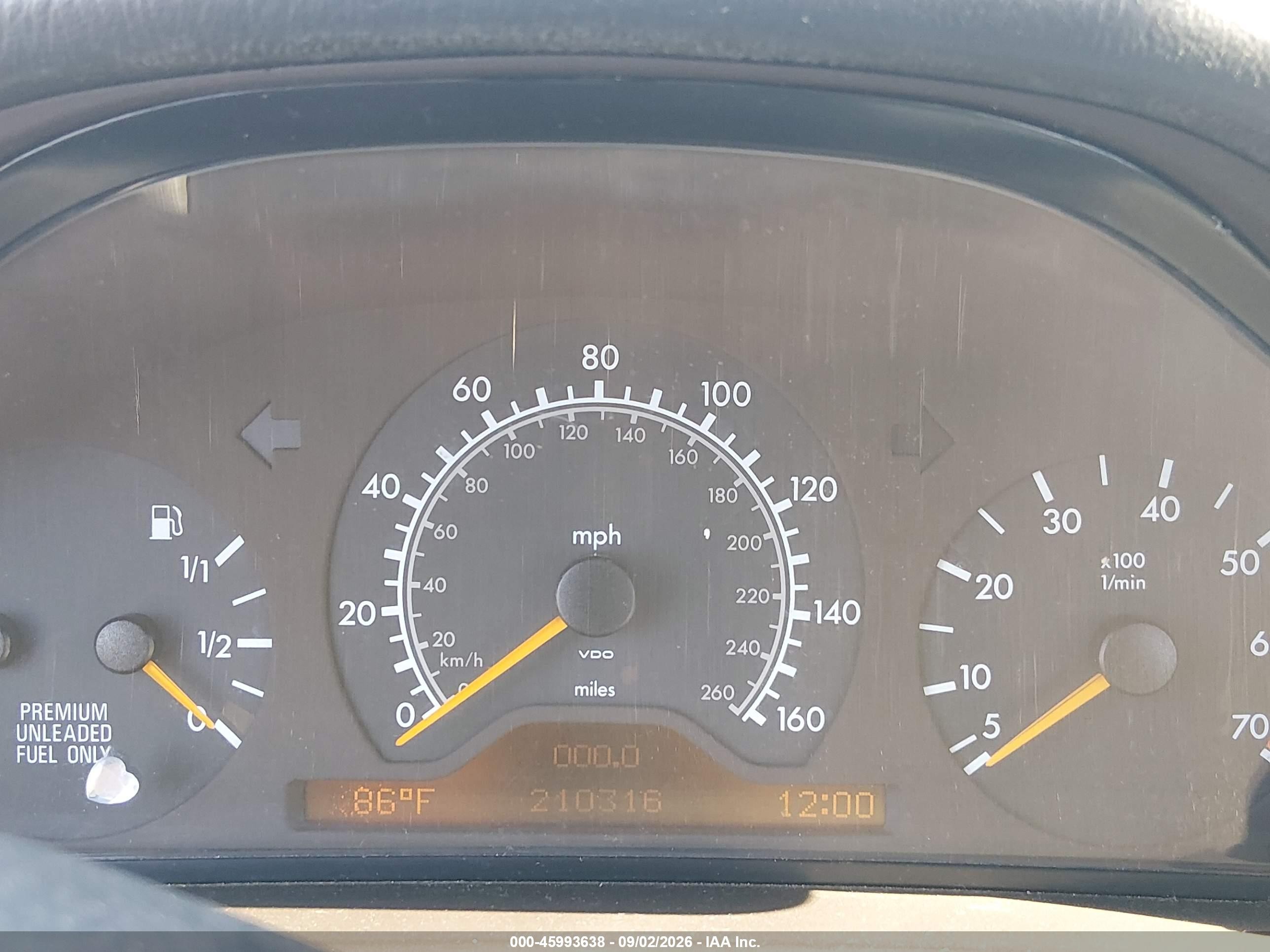 1996 Mercedes-benz E 320 Silver vin: WDBJF55F9TJ019978
