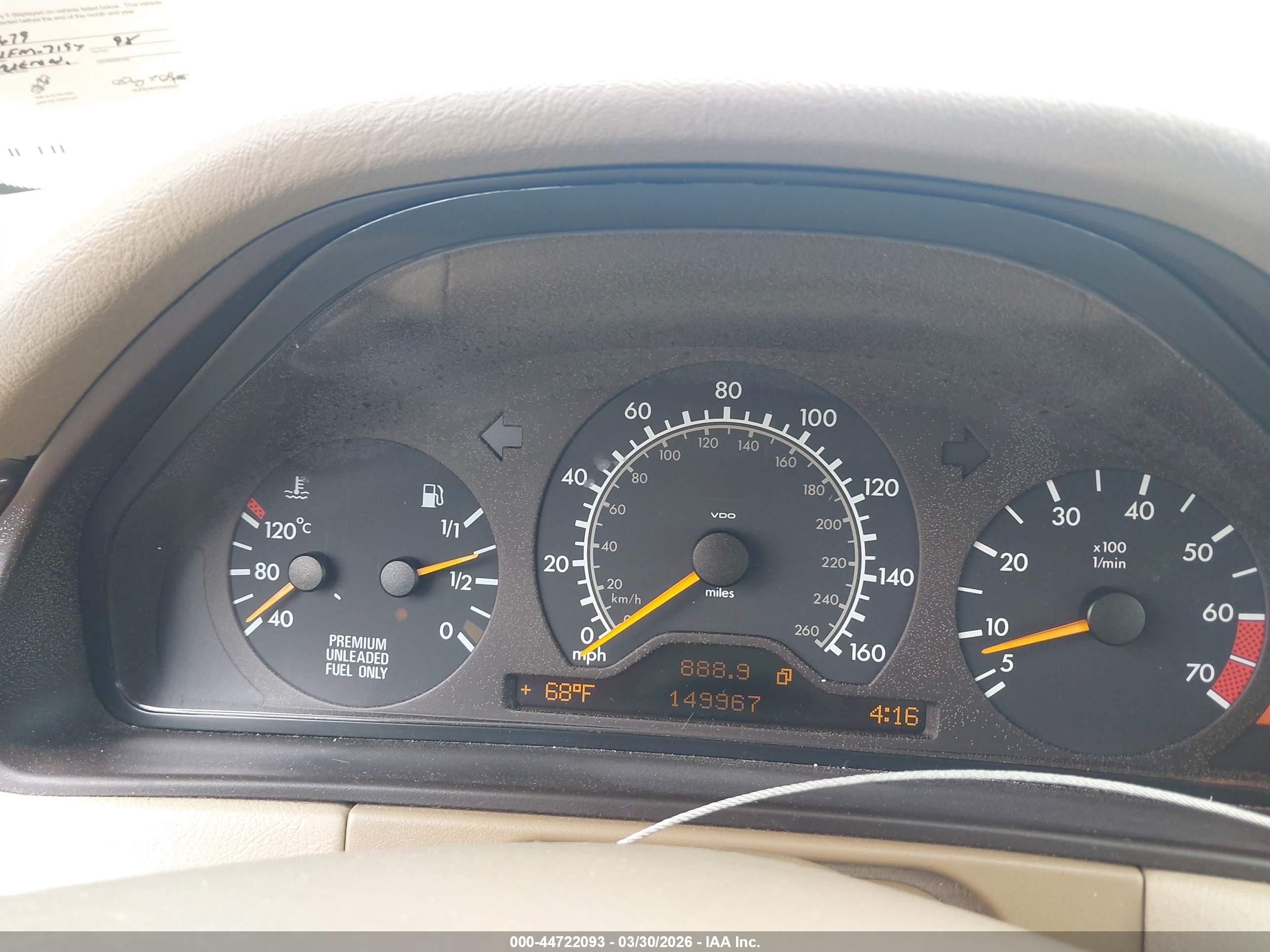 1998 Mercedes-benz E 320   Black vin: WDBJF65F0WA489679