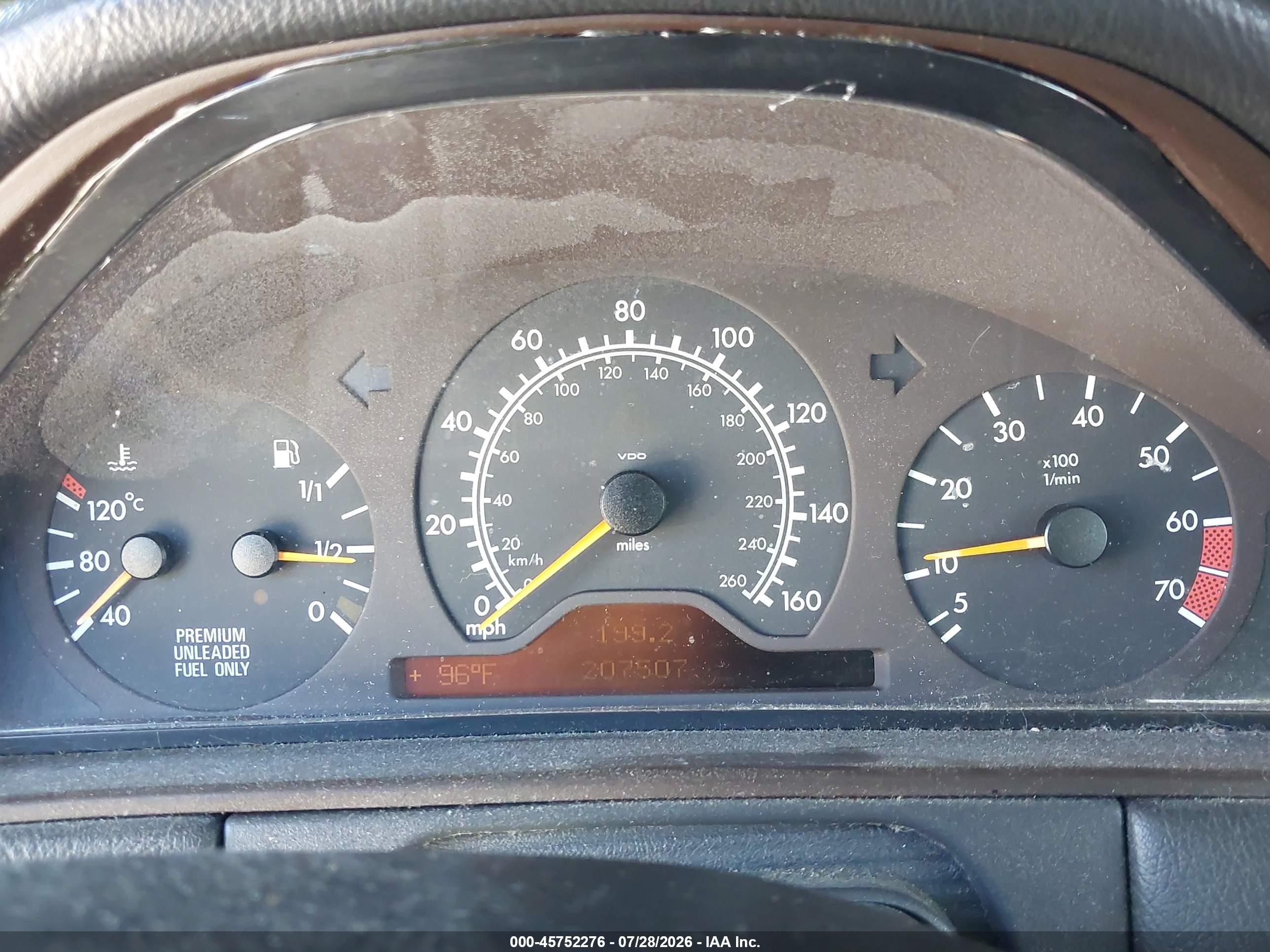 1998 Mercedes-benz E 320   Black vin: WDBJF65F0WA543594