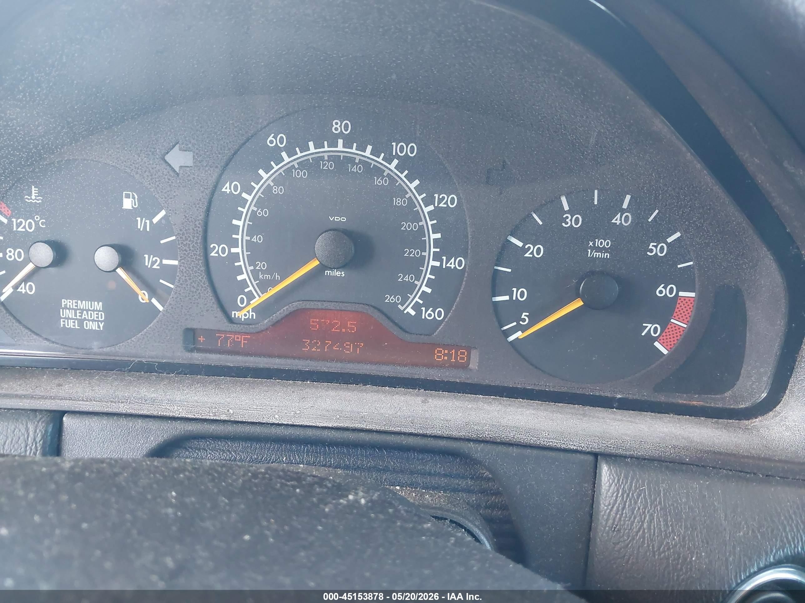 1998 Mercedes-benz E 320   White vin: WDBJF65F5WA629838