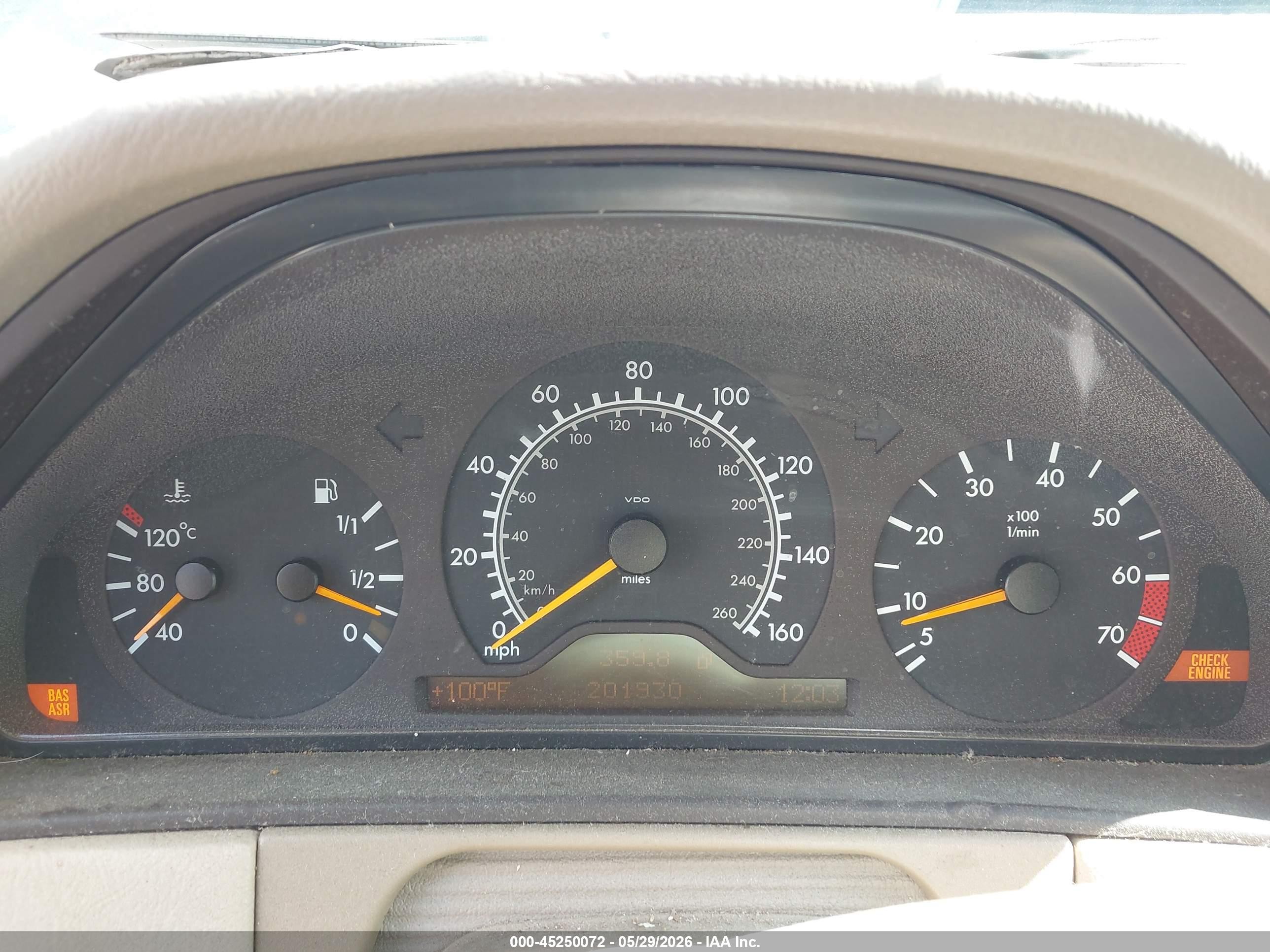1999 Mercedes-benz E 320   Черный vin: WDBJF65H3XA898911