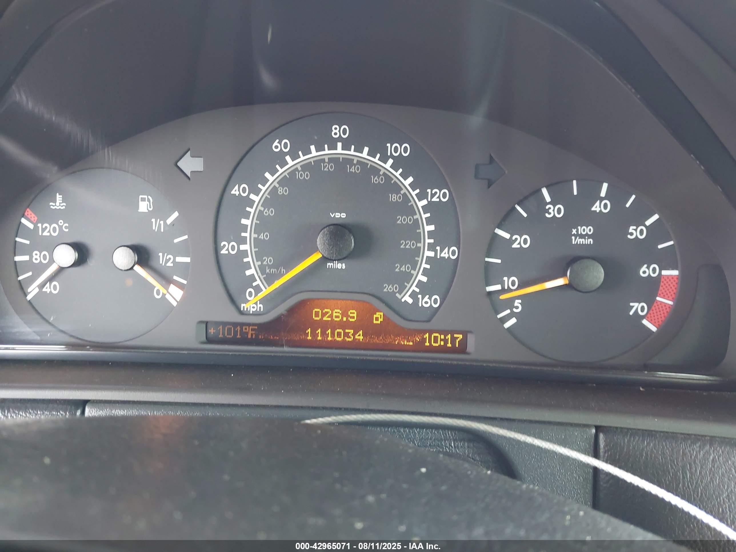 1999 Mercedes-benz E 320   Silver vin: WDBJF65H6XA783865