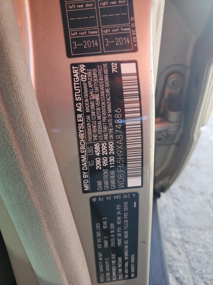 1999 Mercedes-benz E 320 Silver vin: WDBJF65H9XA874886