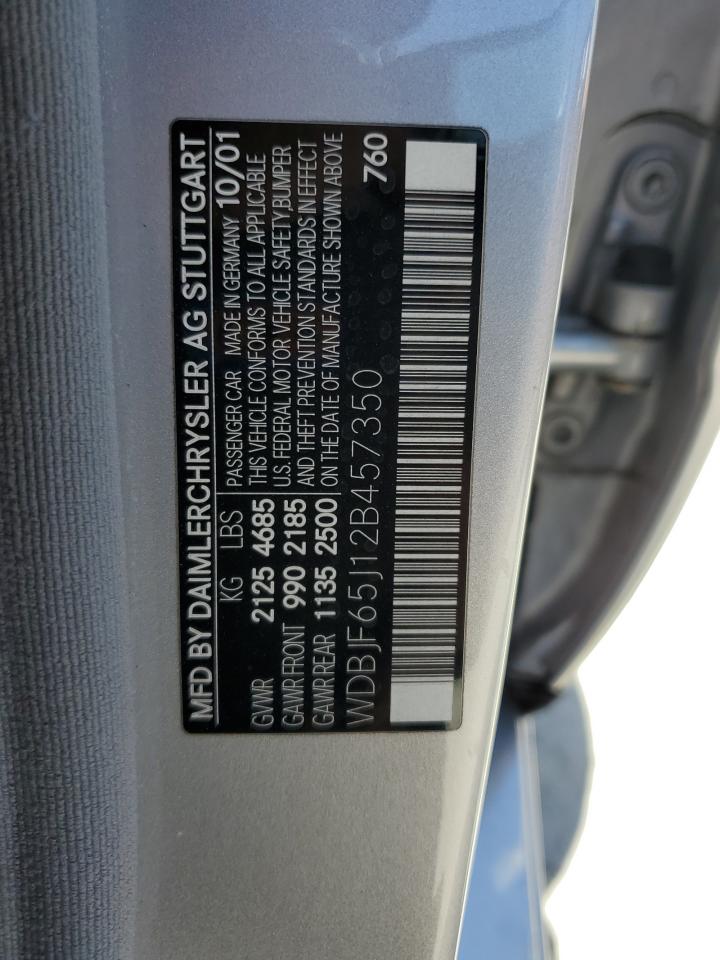 2002 Mercedes-benz E 320 Gray vin: WDBJF65J12B457350
