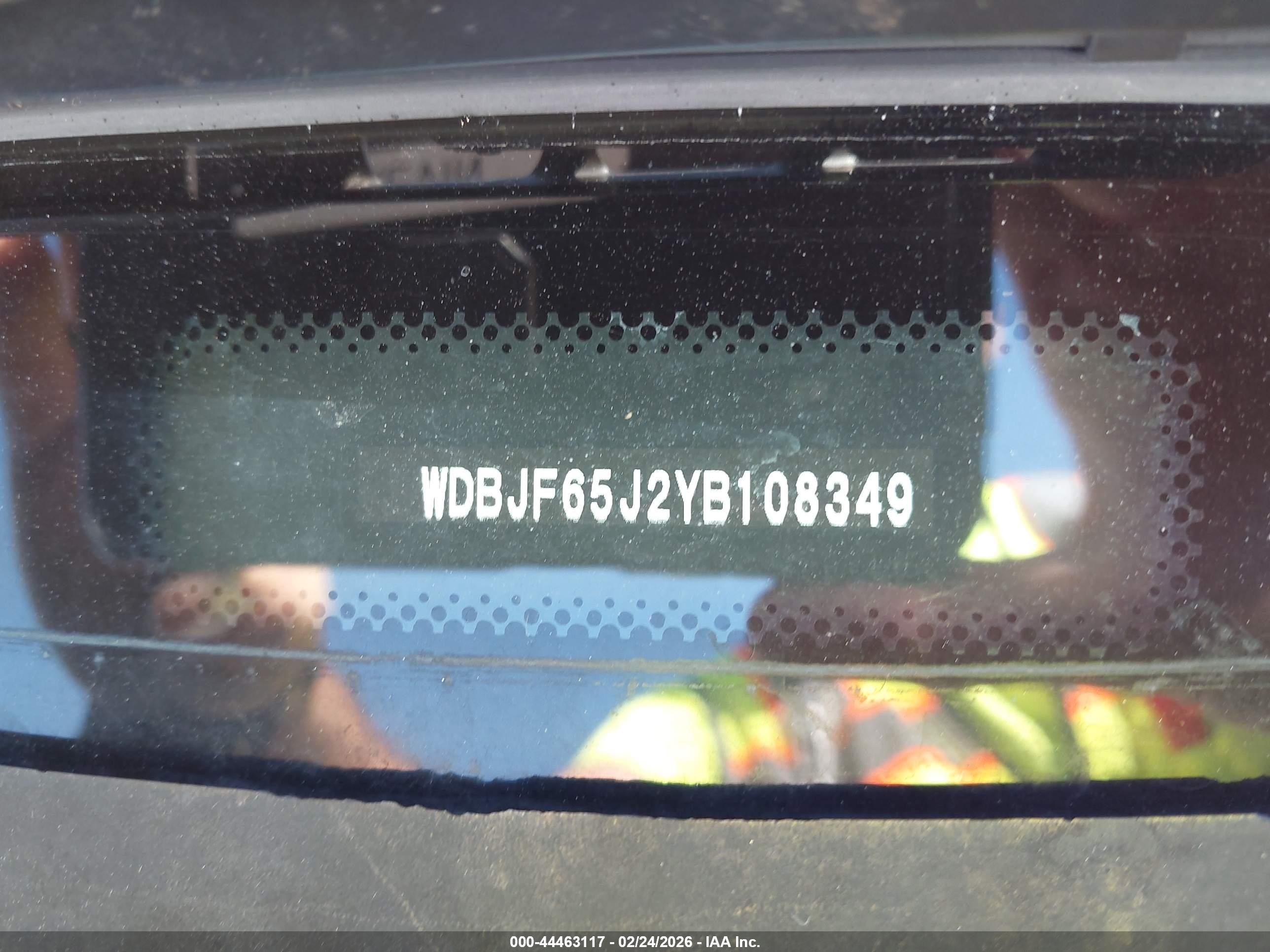 2000 Mercedes-benz E 320 Black vin: WDBJF65J2YB108349
