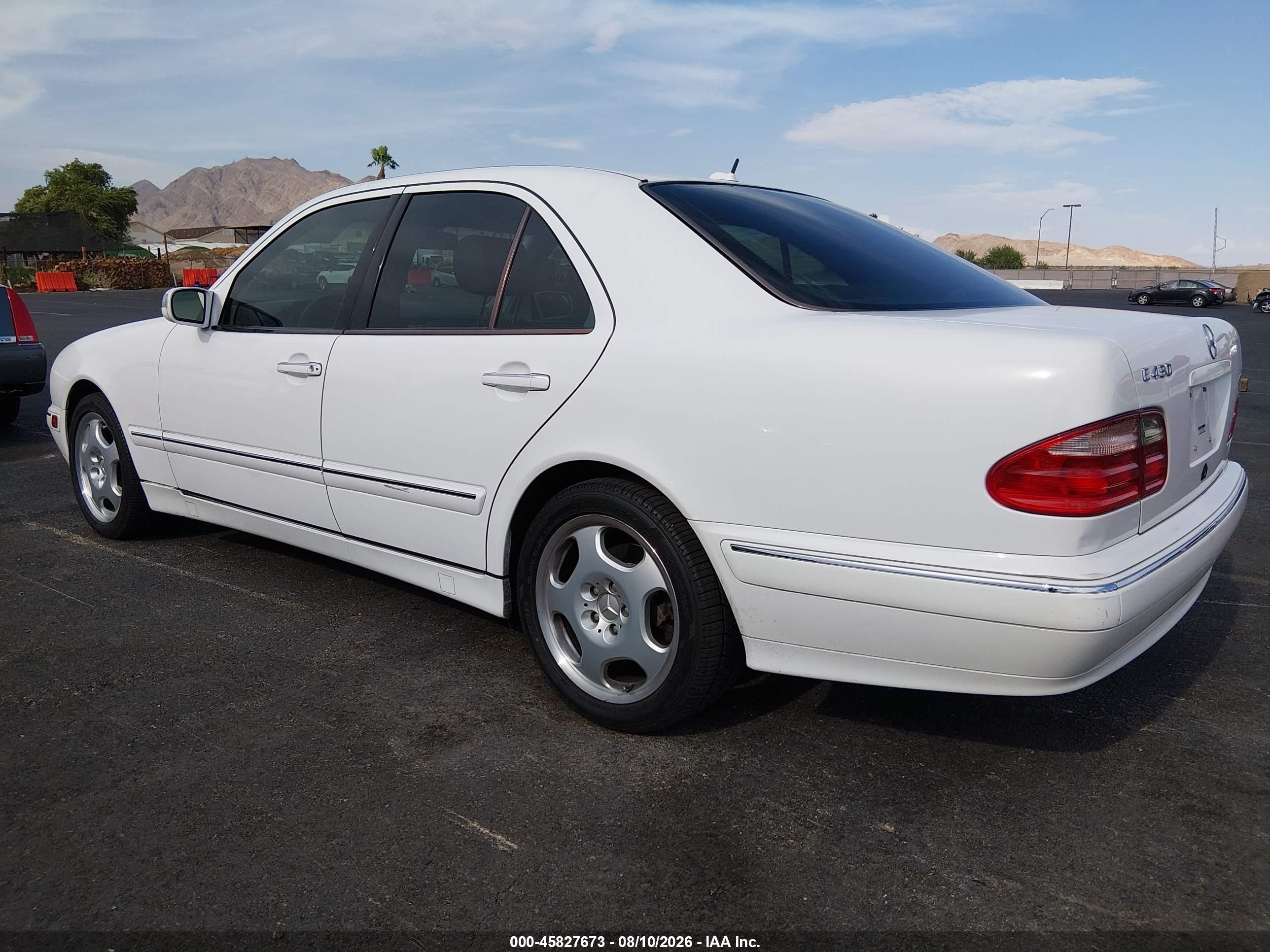 2001 Mercedes-benz E 430   White vin: WDBJF70J31X055926