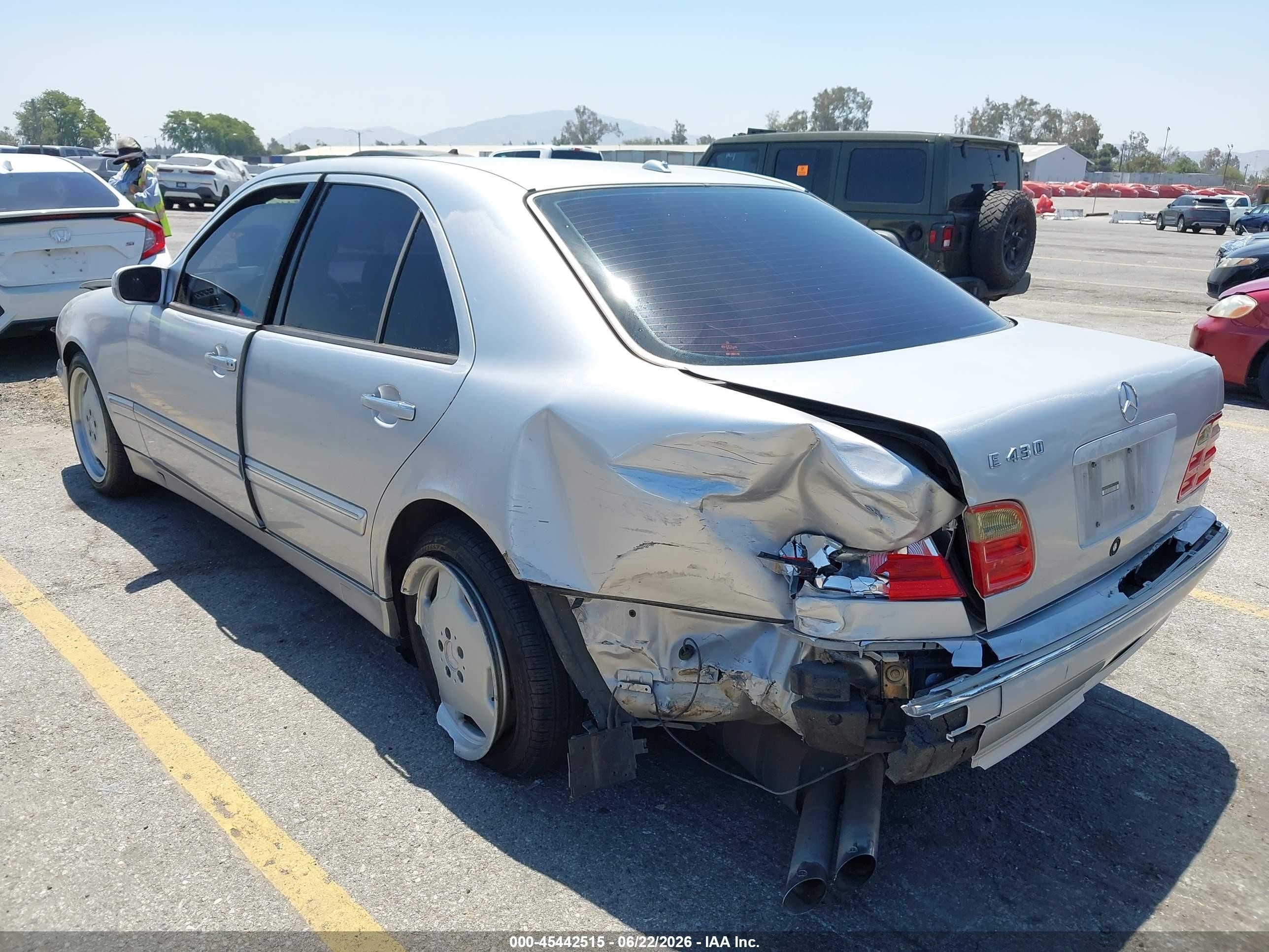 2000 Mercedes-benz E 430   Серый vin: WDBJF70J6YB117701