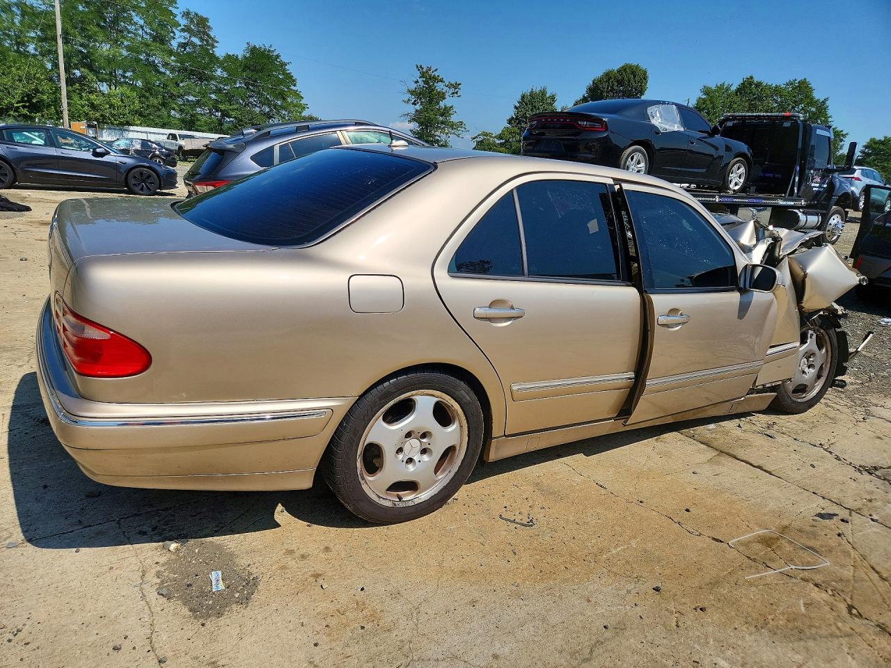 2001 Mercedes-benz E 430 Бежевый vin: WDBJF70J91X060449