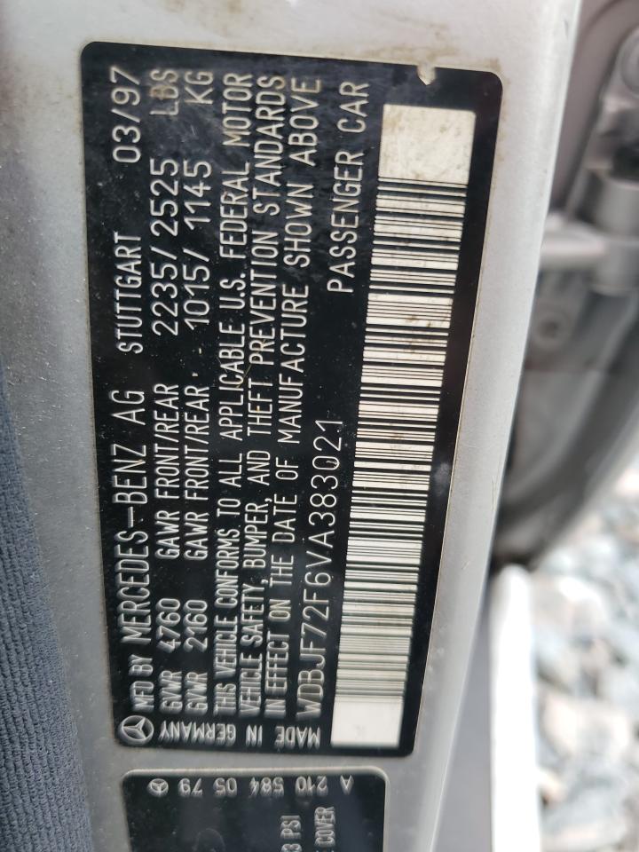 1997 Mercedes-benz E 420 Silver vin: WDBJF72F6VA383021