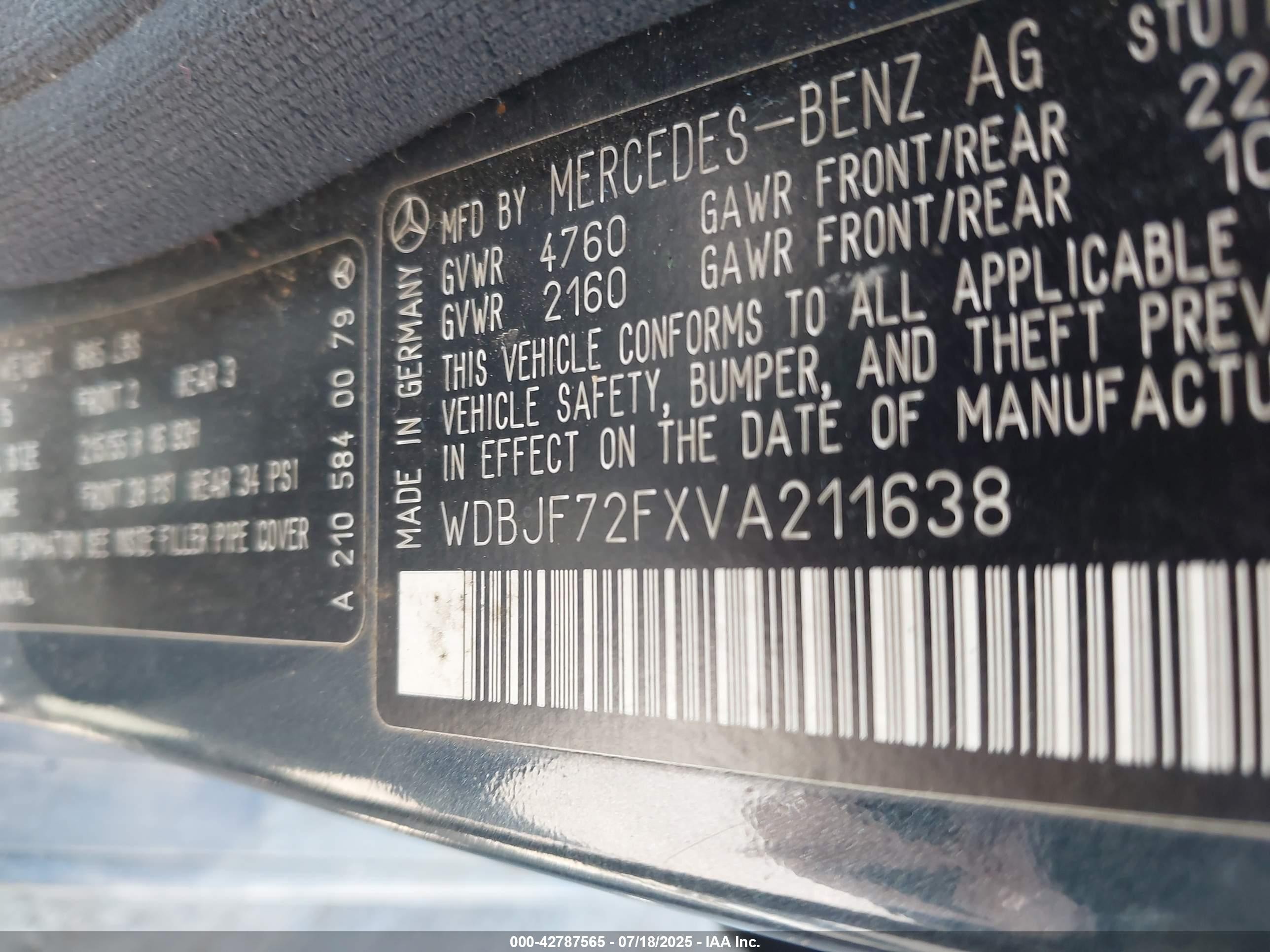 1997 Mercedes-benz E 420   Blue vin: WDBJF72FXVA211638