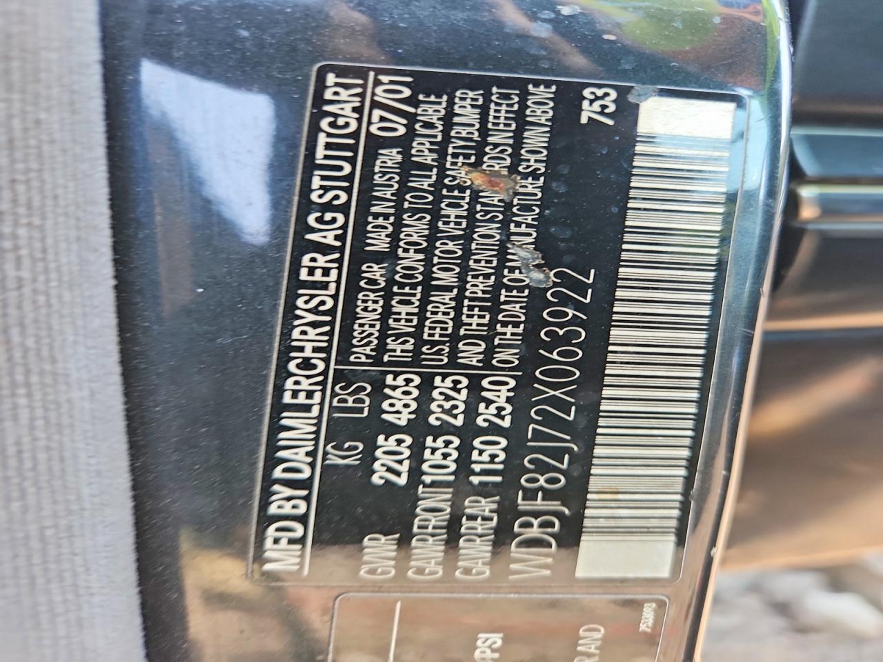 2002 Mercedes-benz E 320 4matic Gray vin: WDBJF82J72X063922