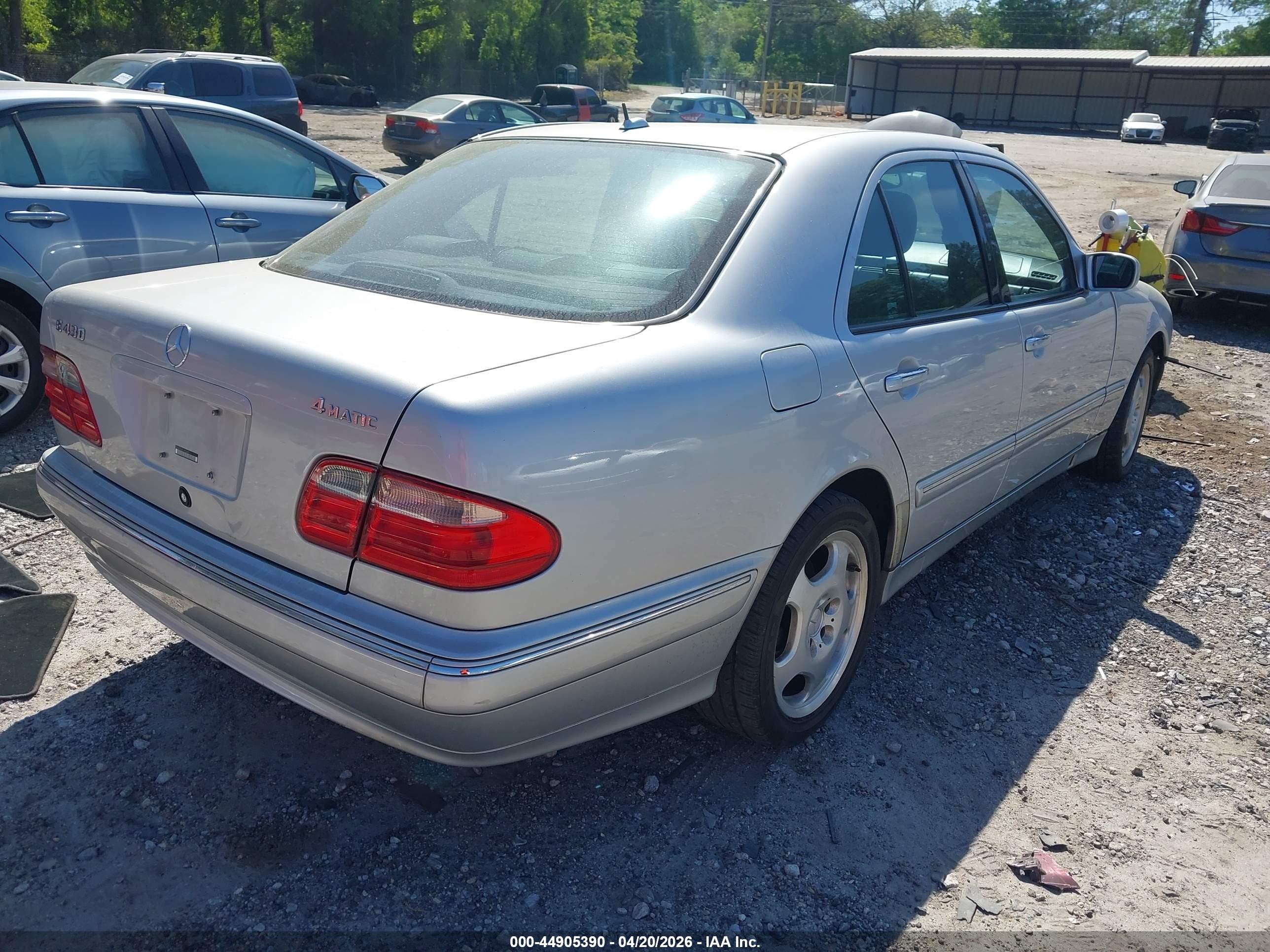 2001 Mercedes-benz E 430 4m Silver vin: WDBJF83J01X058347