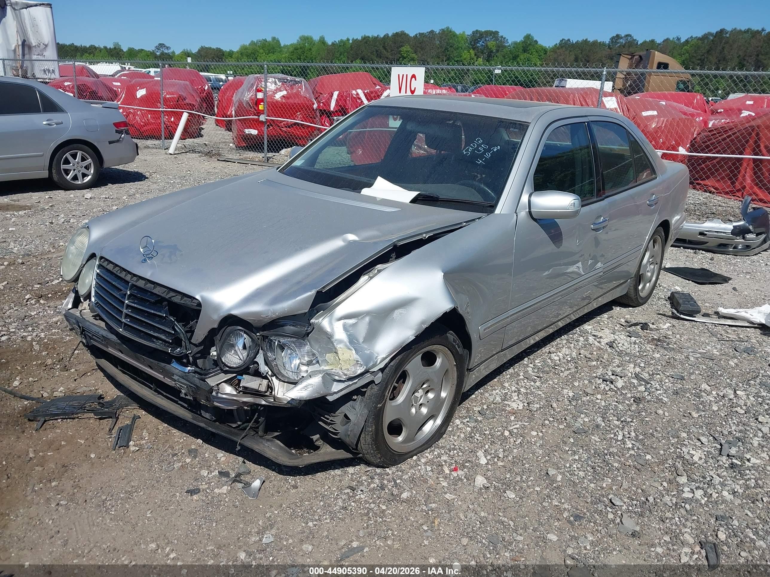 2001 Mercedes-benz E 430 4m Silver vin: WDBJF83J01X058347