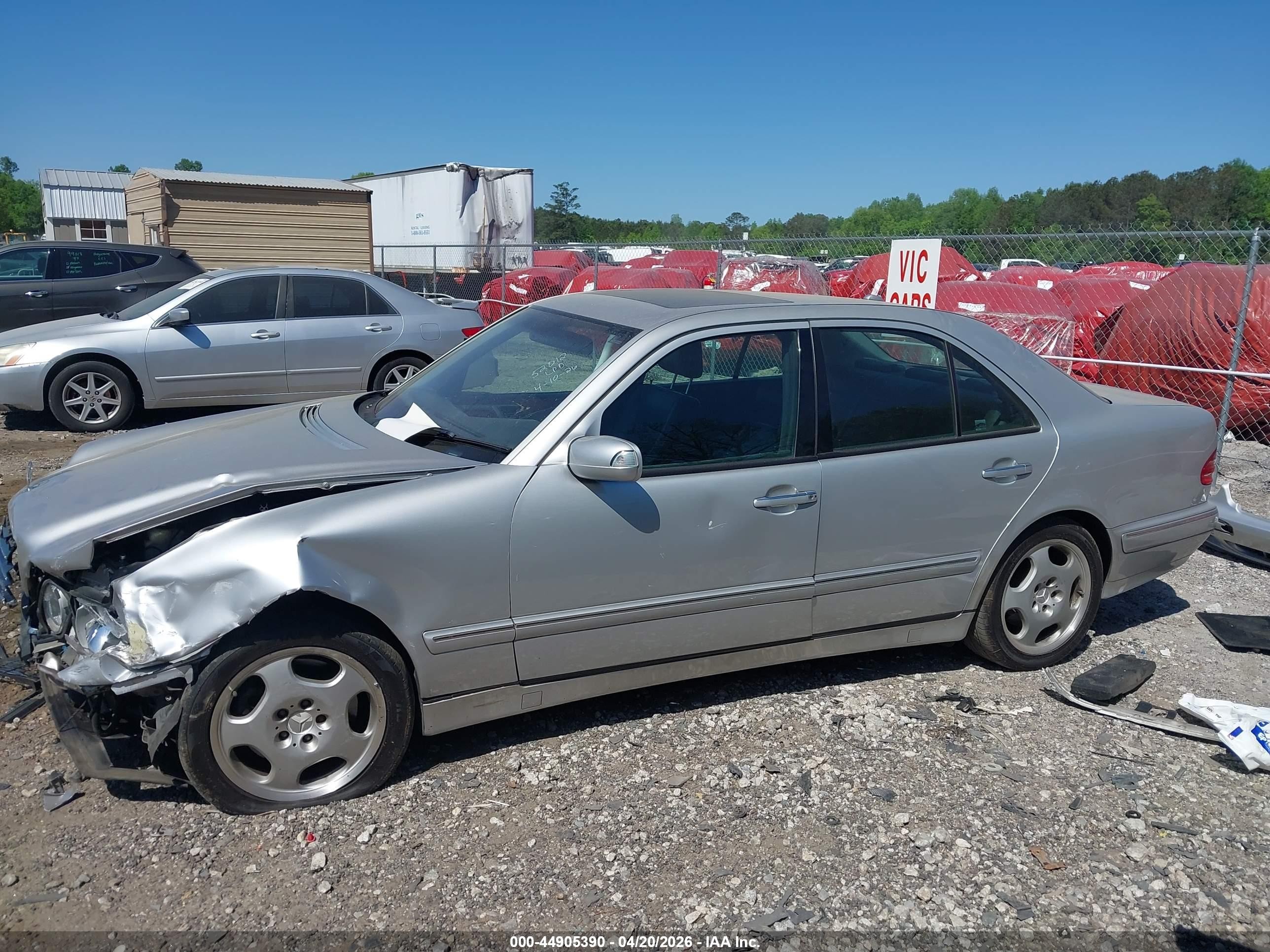 2001 Mercedes-benz E 430 4m Silver vin: WDBJF83J01X058347
