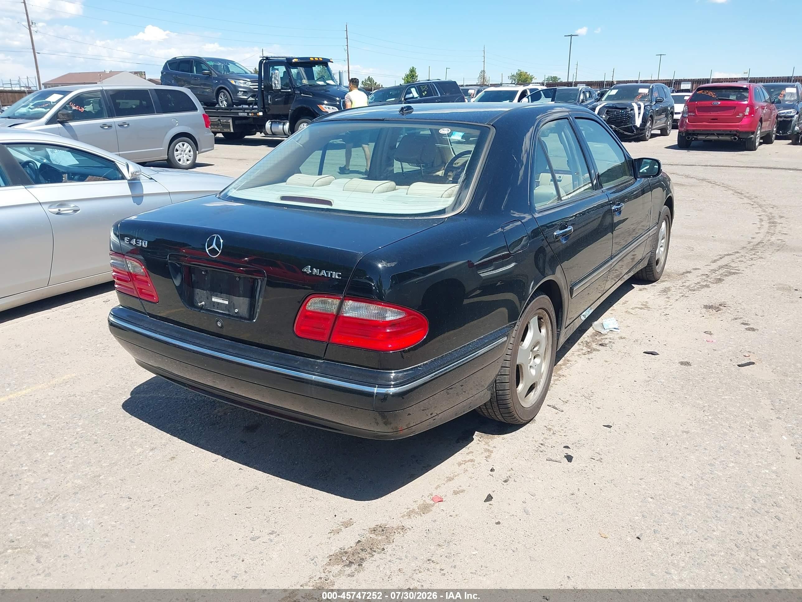 2000 Mercedes-benz E 430 4m Black vin: WDBJF83J3YX041567