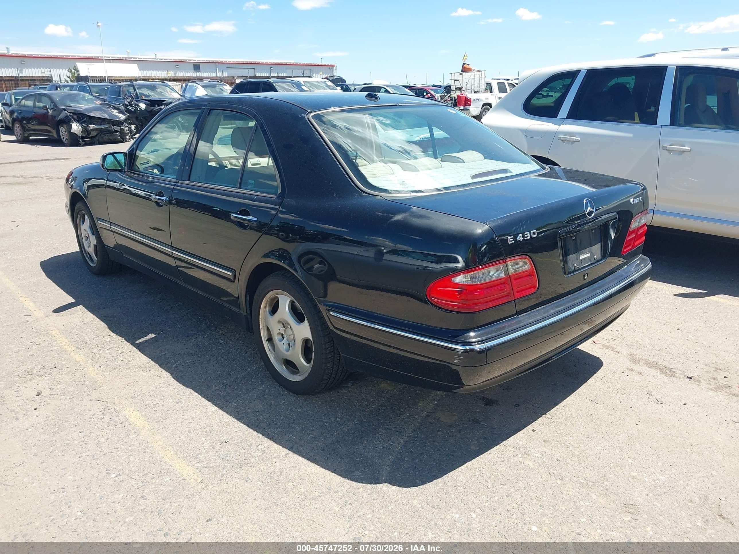 2000 Mercedes-benz E 430 4m Black vin: WDBJF83J3YX041567