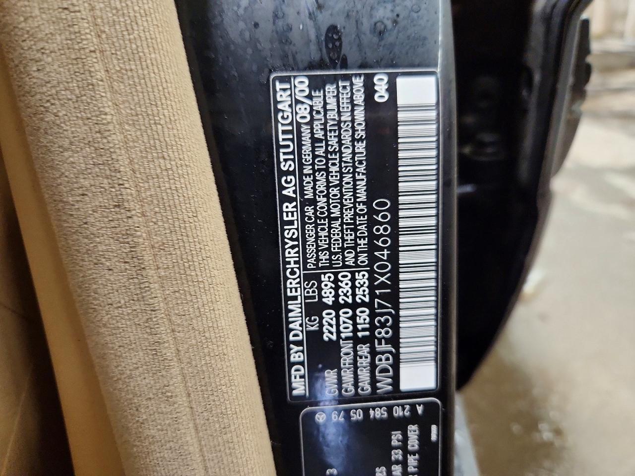 2001 Mercedes-benz E 430 Gray vin: WDBJF83J71X046860