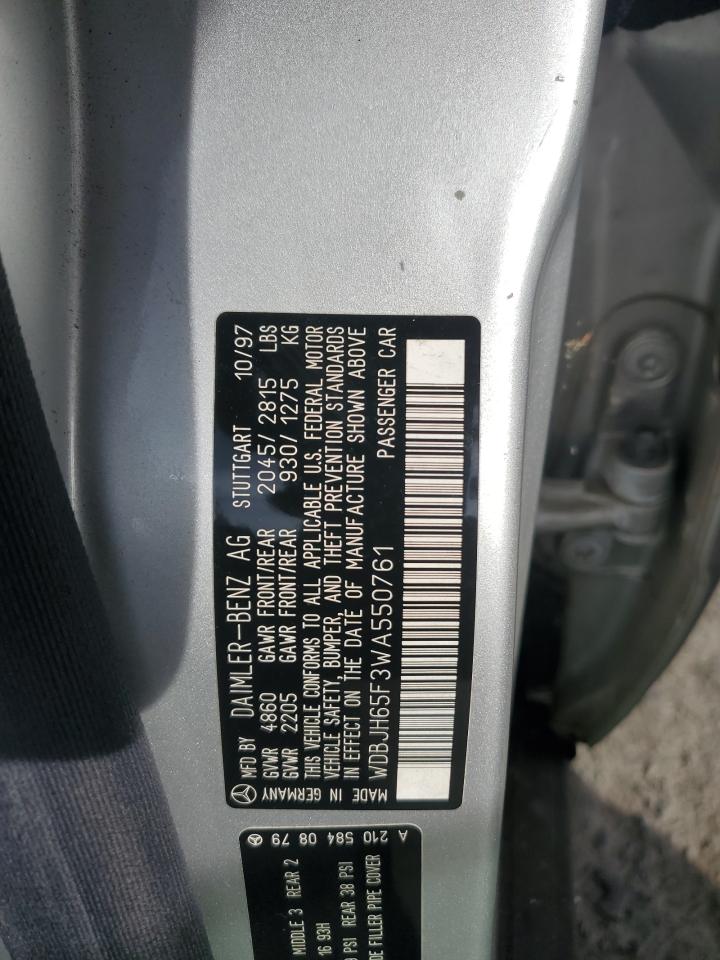 1998 Mercedes-benz E-320 Silver vin: WDBJH65F3WA550761