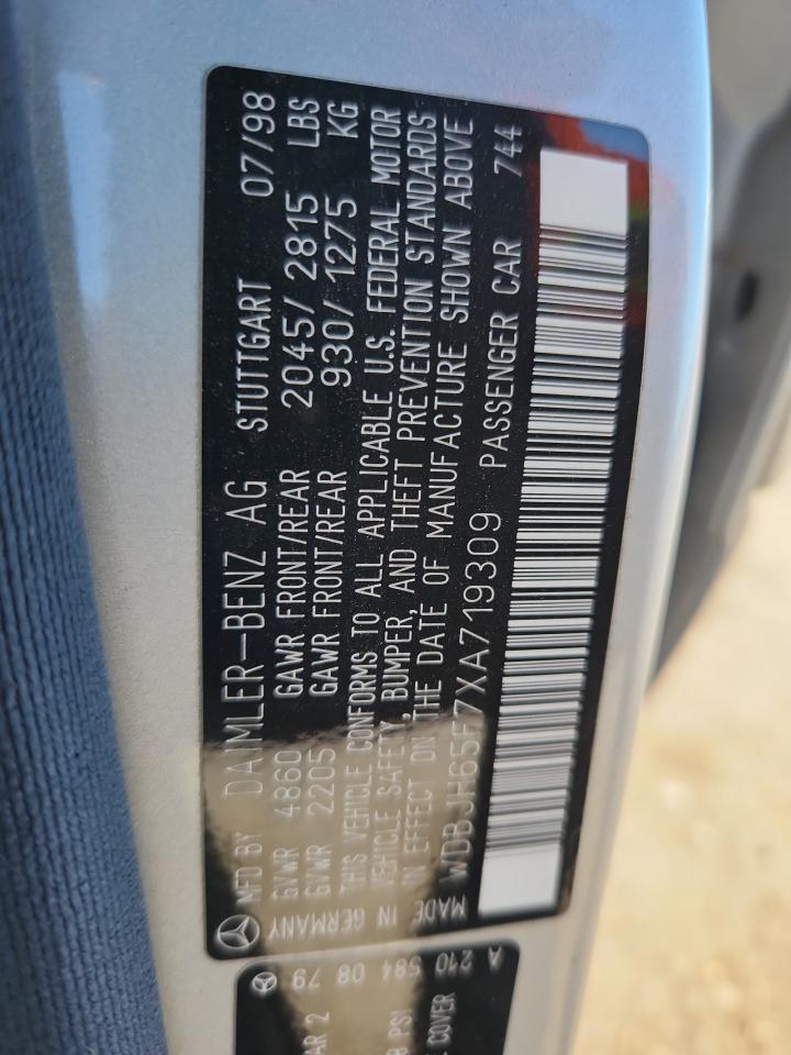 1999 Mercedes-benz E 320 Серебряный vin: WDBJH65F7XA719309