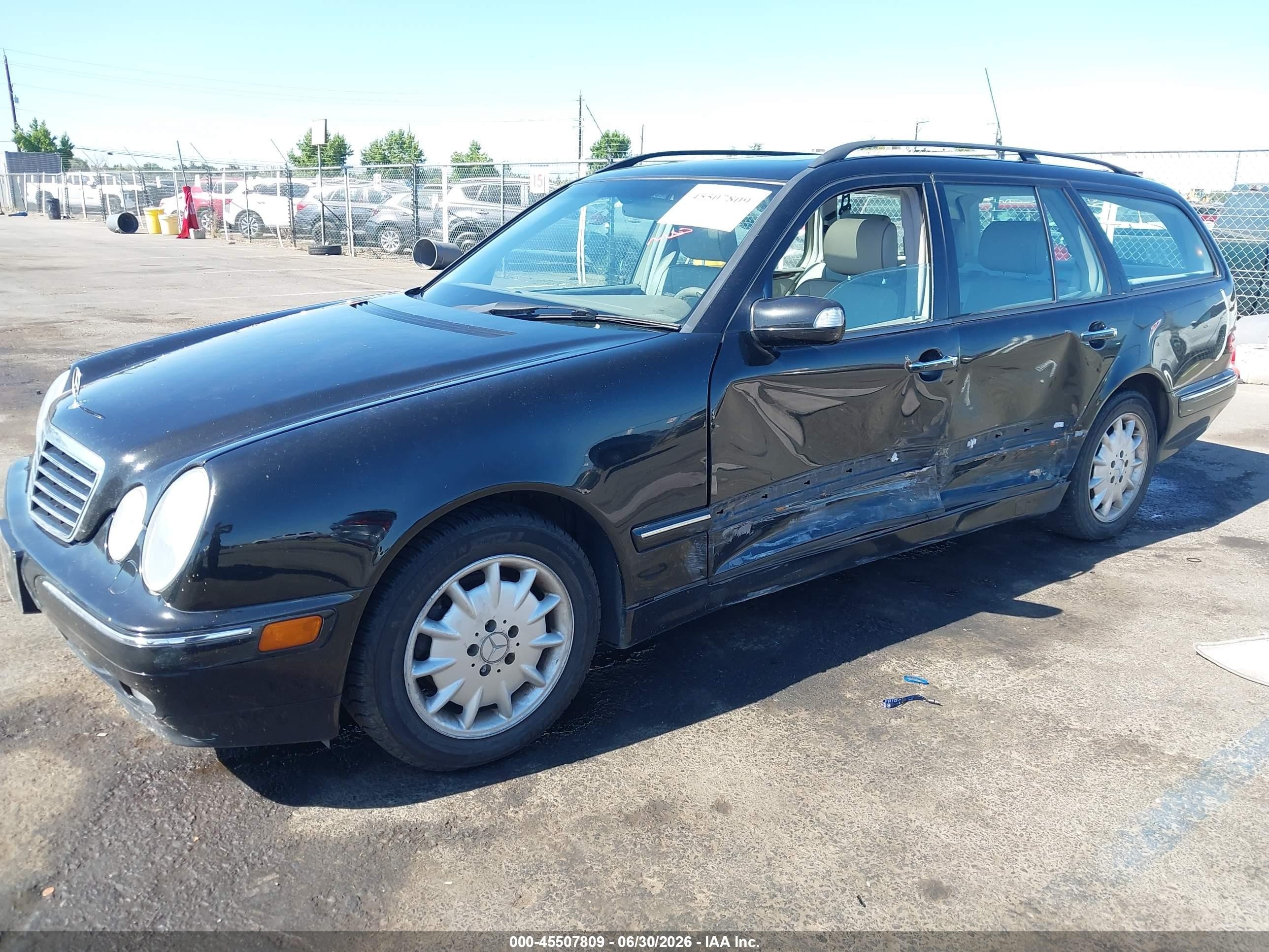 2002 Mercedes-benz E 320 4m Black vin: WDBJH82J02X070737