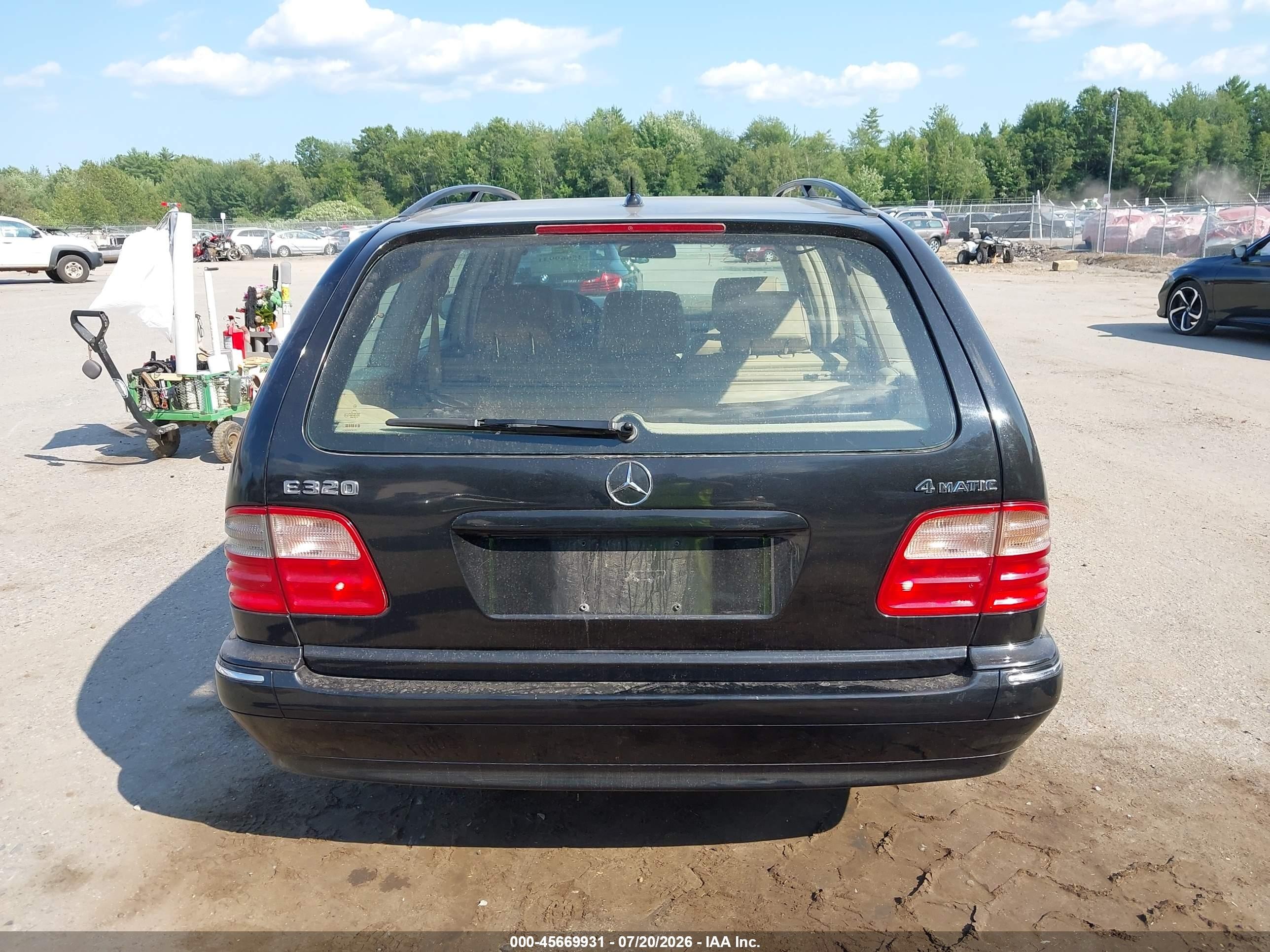 2002 Mercedes-benz E 320 4m Black vin: WDBJH82J42X063631