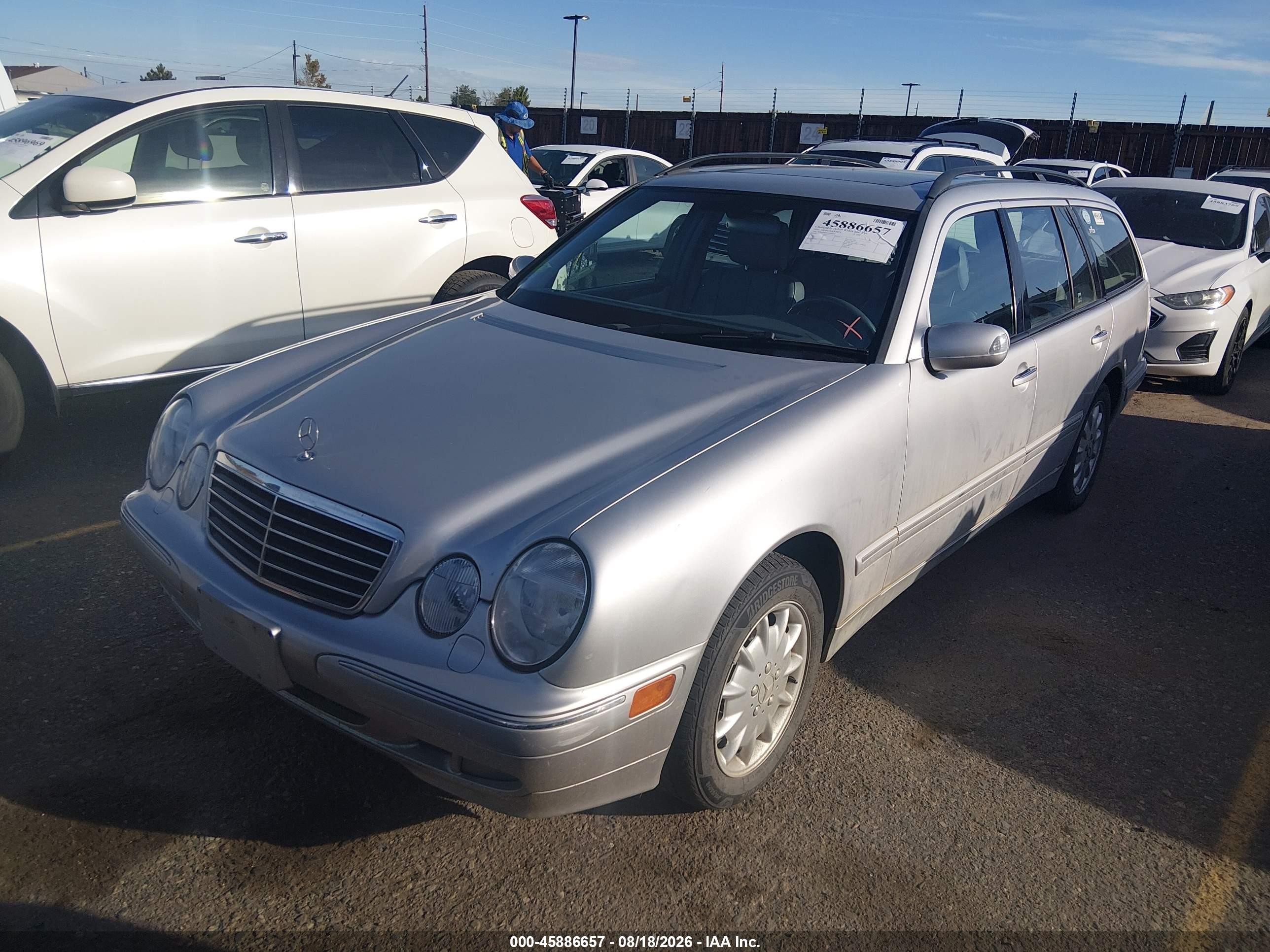2002 Mercedes-benz E 320 4m Silver vin: WDBJH82J42X064925